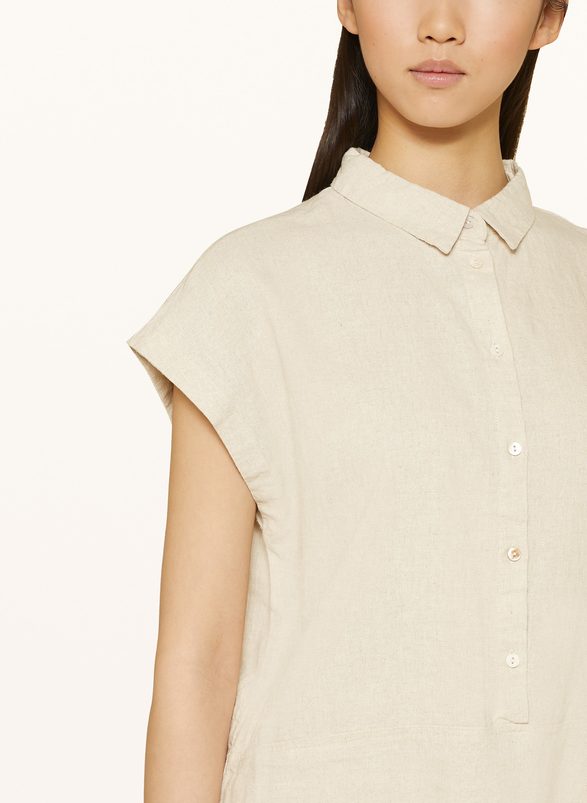 Thumbnail - Ichi Blusentop Ihlinno Mit Leinen beige