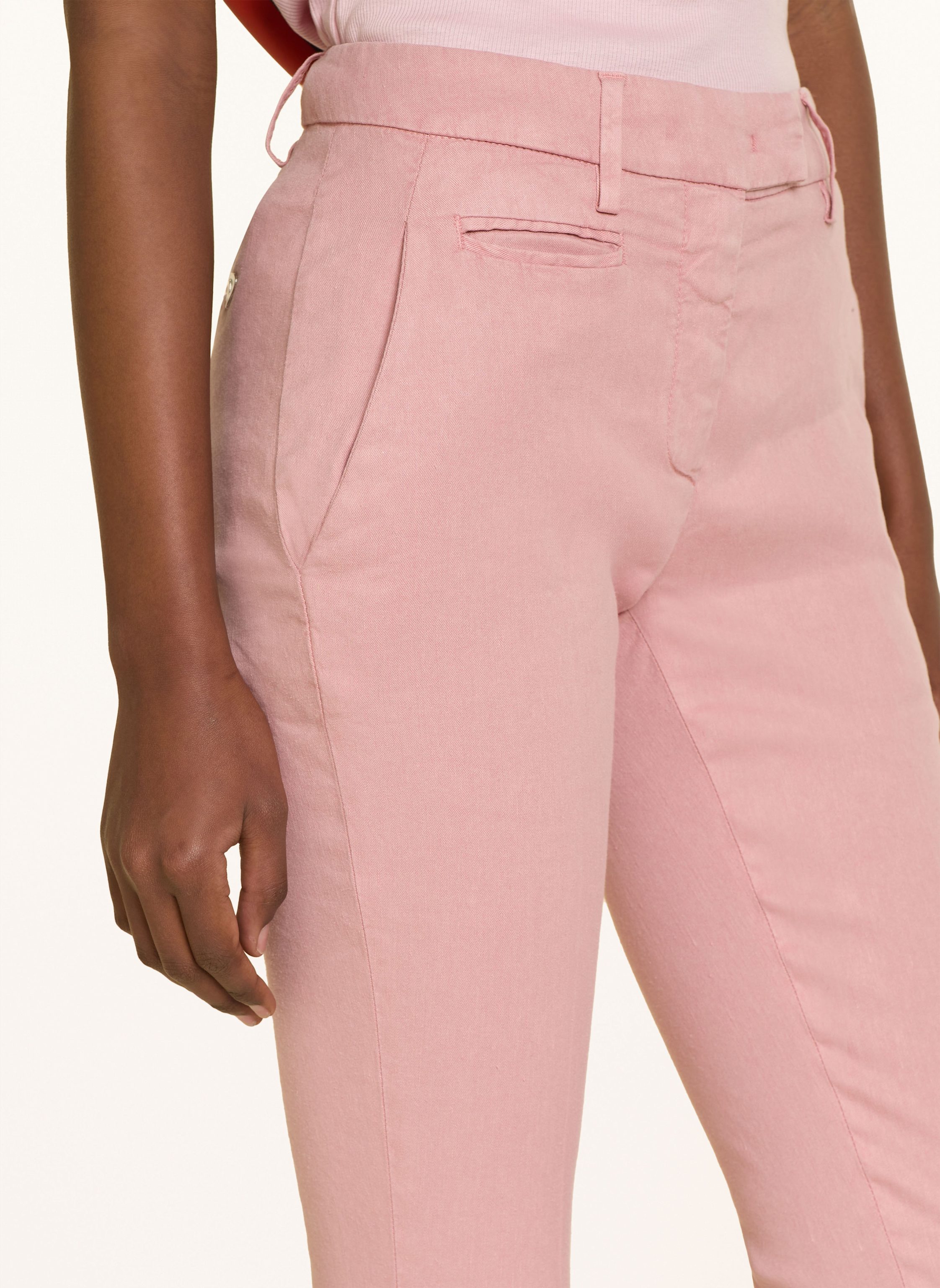 Thumbnail - Dondup Hose Mit Leinen rosa