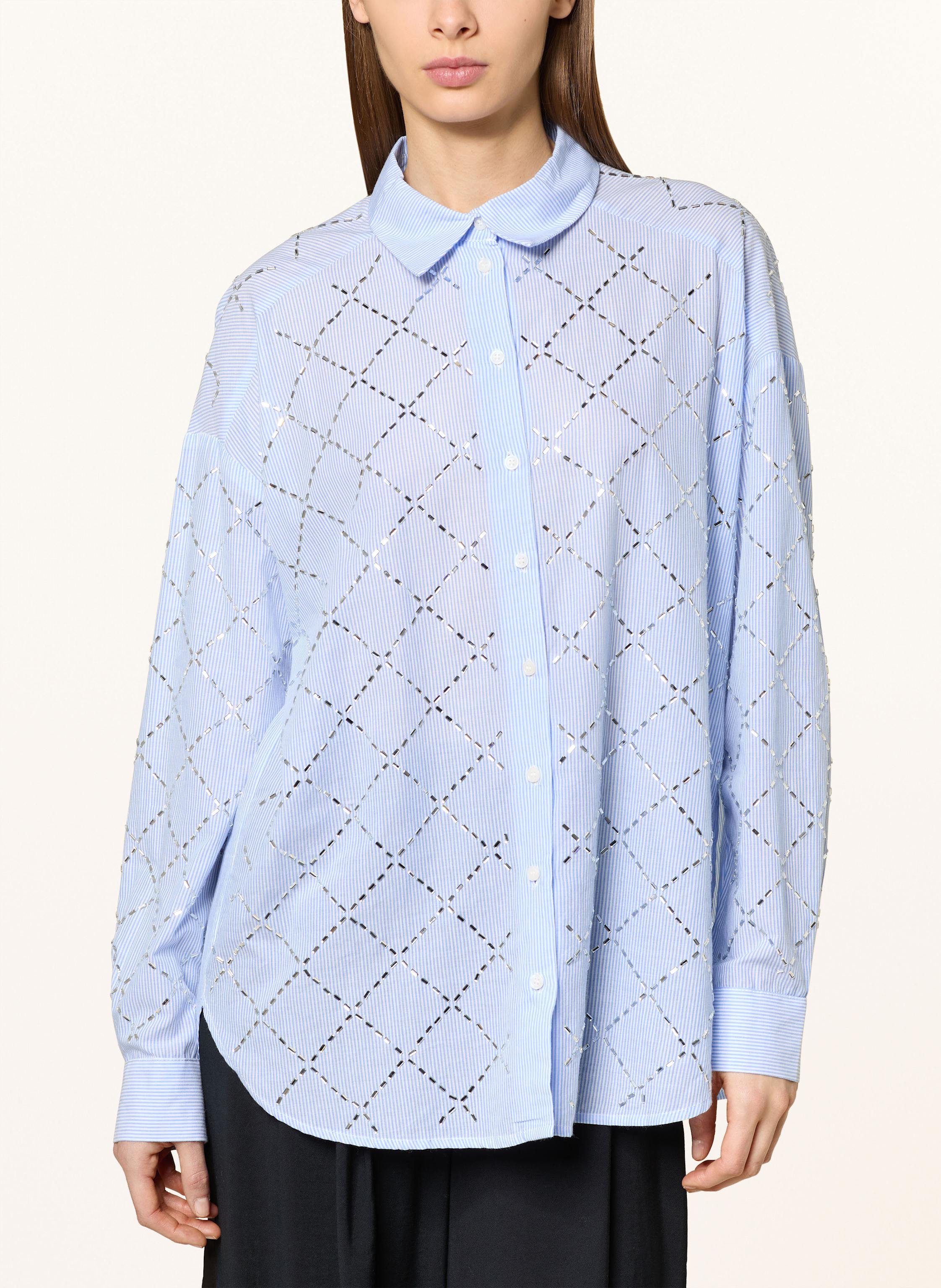 Thumbnail - Only Hemdbluse Mit Schmucksteinen blau