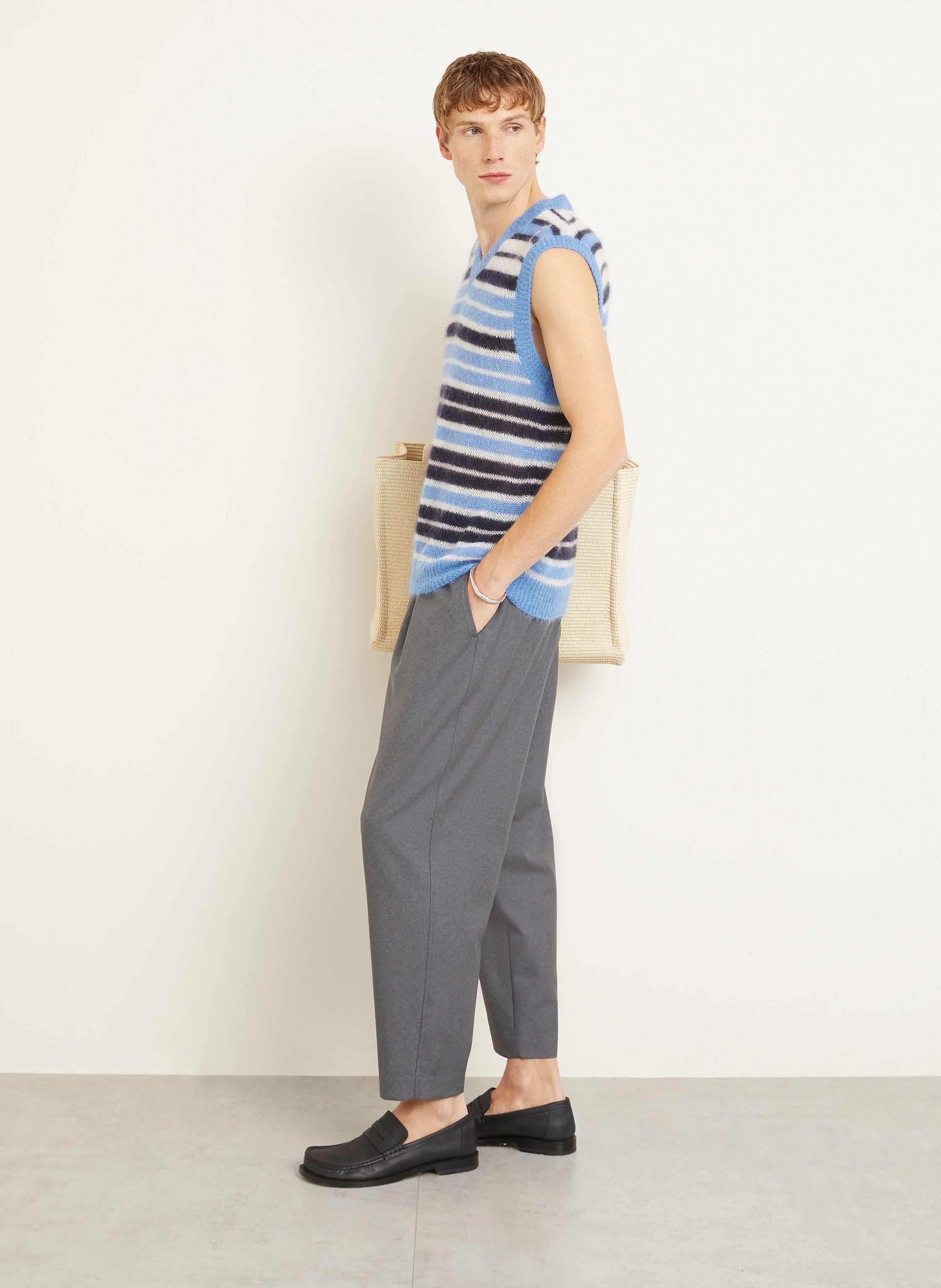 Thumbnail - Marni Chino Tropical Wool Regular Fit grau
