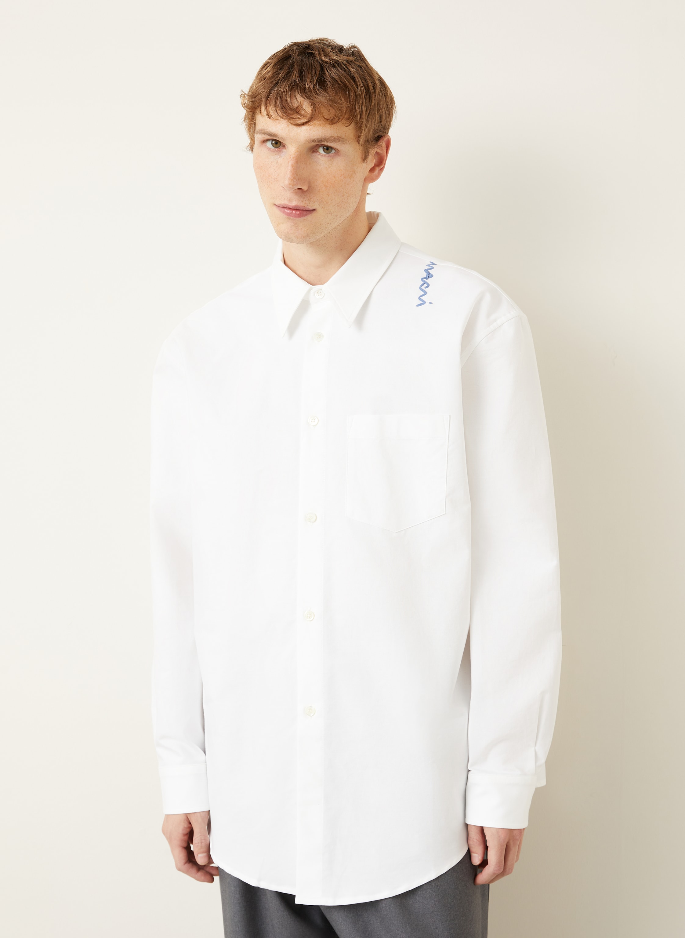 Thumbnail - Marni Oxfordhemd Comfort Fit weiss