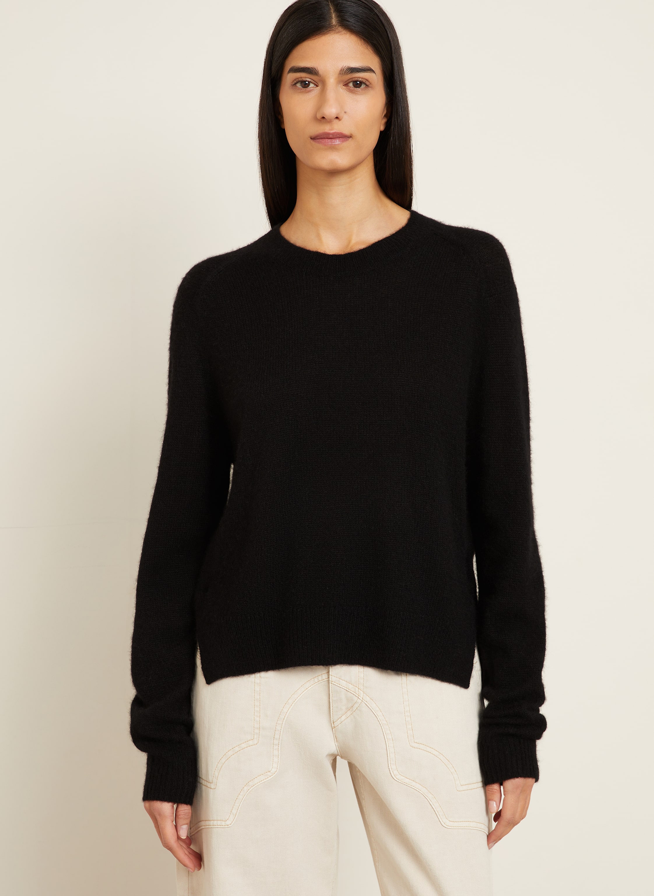 Thumbnail - Isabel Marant Pullover Lylia Mit Seide Und Alpaka schwarz