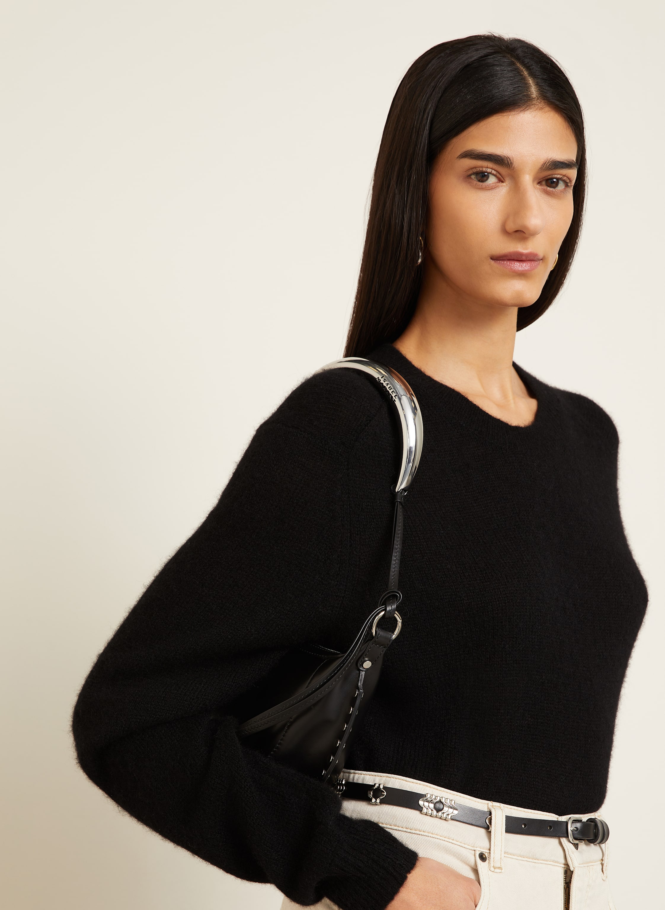 Thumbnail - Isabel Marant Pullover Lylia Mit Seide Und Alpaka schwarz