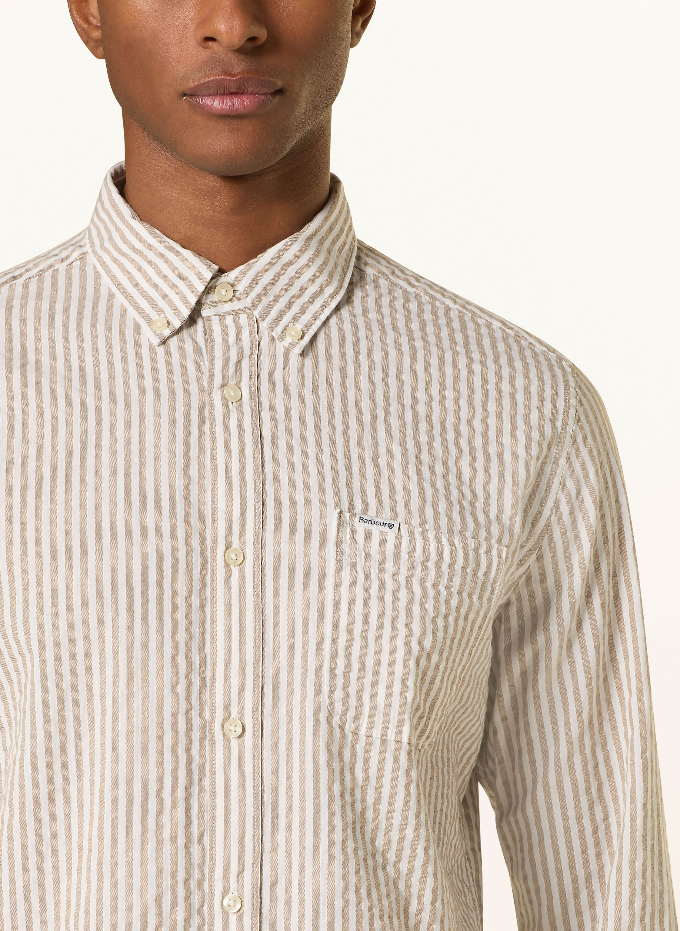 Thumbnail - Barbour Hemd Cresswell Tailored Fit braun