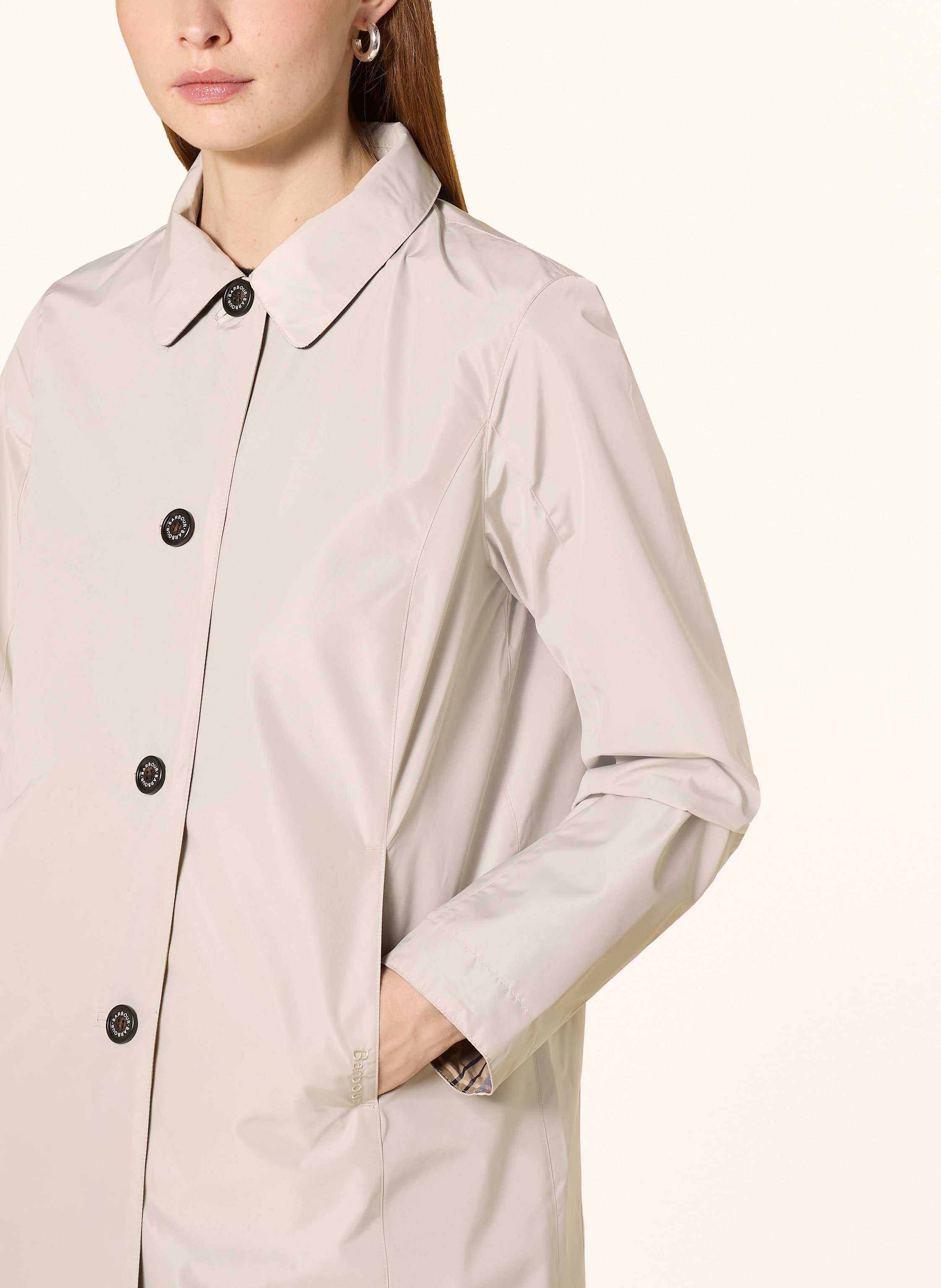 Thumbnail - Barbour Trenchcoat Babbity Zum Wenden beige