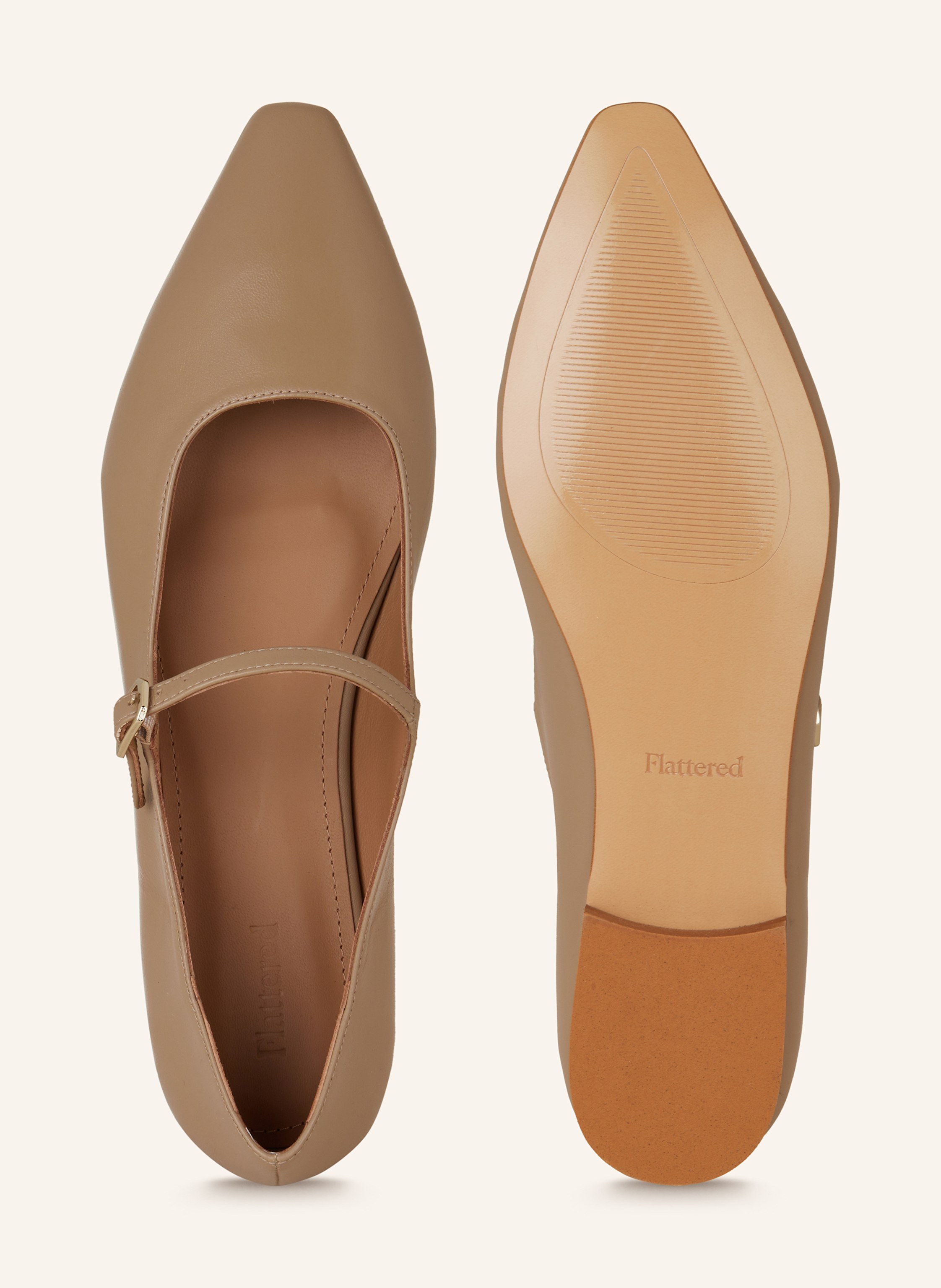 Thumbnail - Flattered Mary-Jane-Ballerinas Camila beige