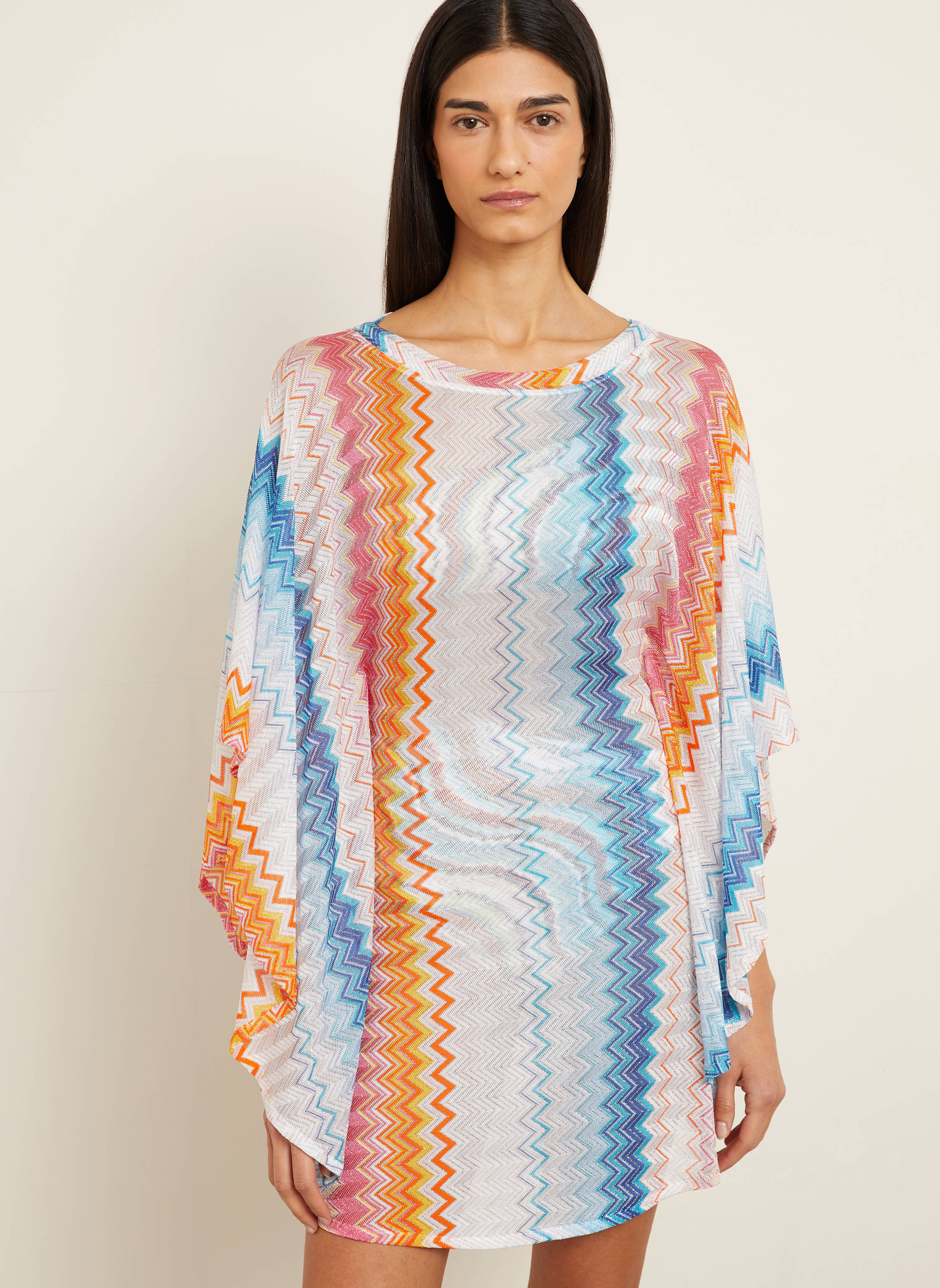 Thumbnail - Missoni Kaftan Mit Glitzergarn weiss
