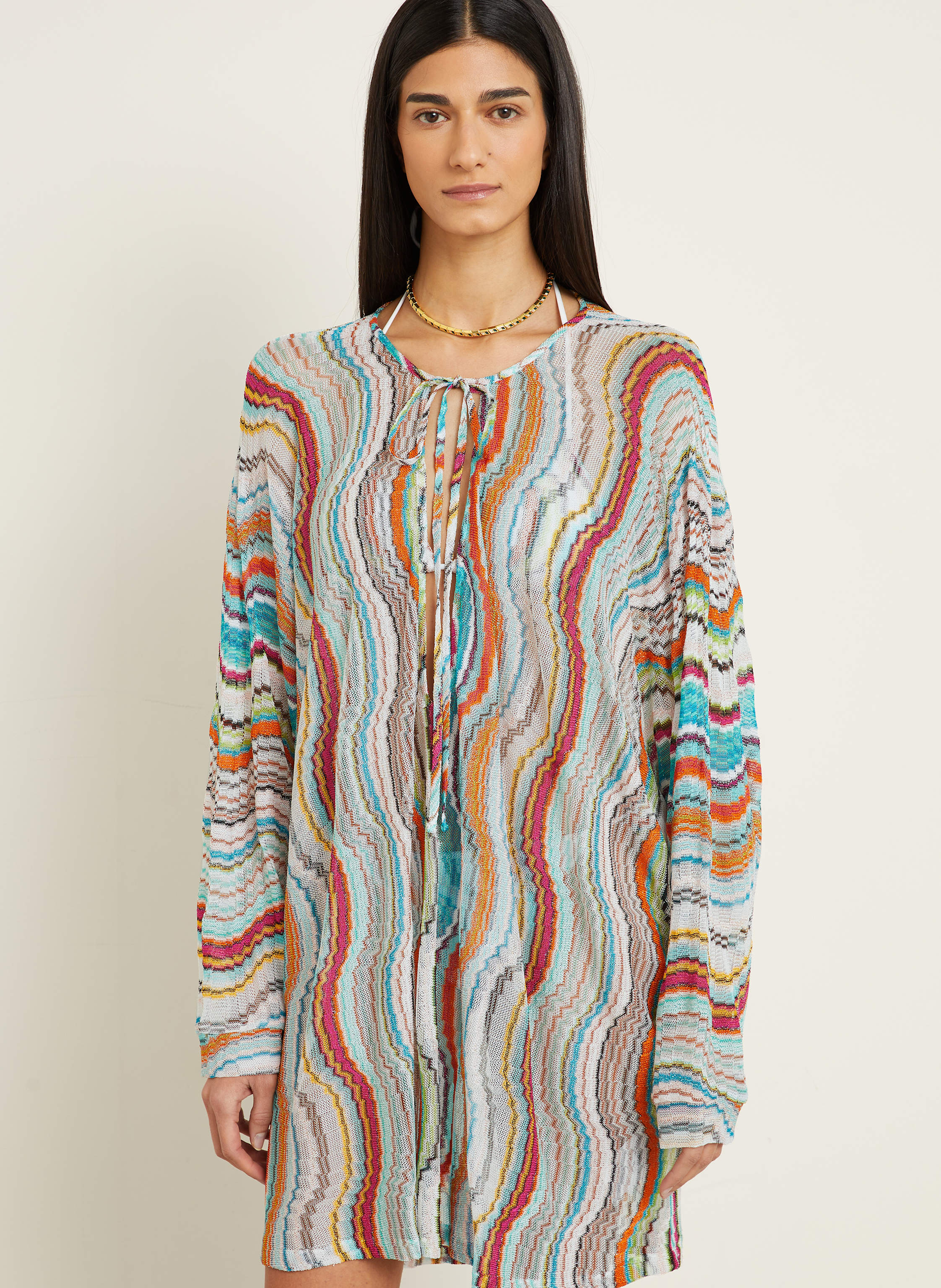 Thumbnail - Missoni Strandkleid Mit Glitzergarn braun