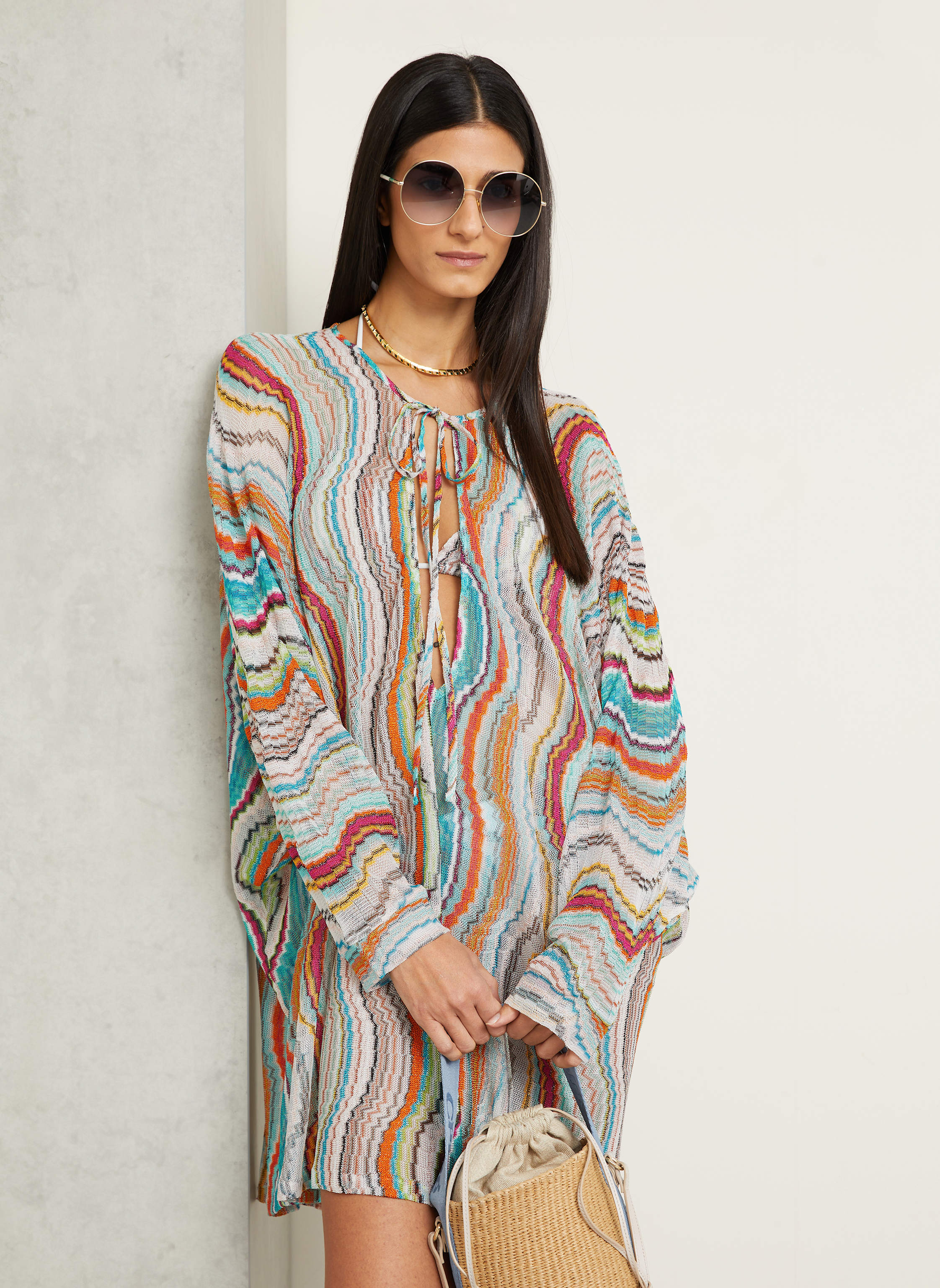 Thumbnail - Missoni Strandkleid Mit Glitzergarn braun