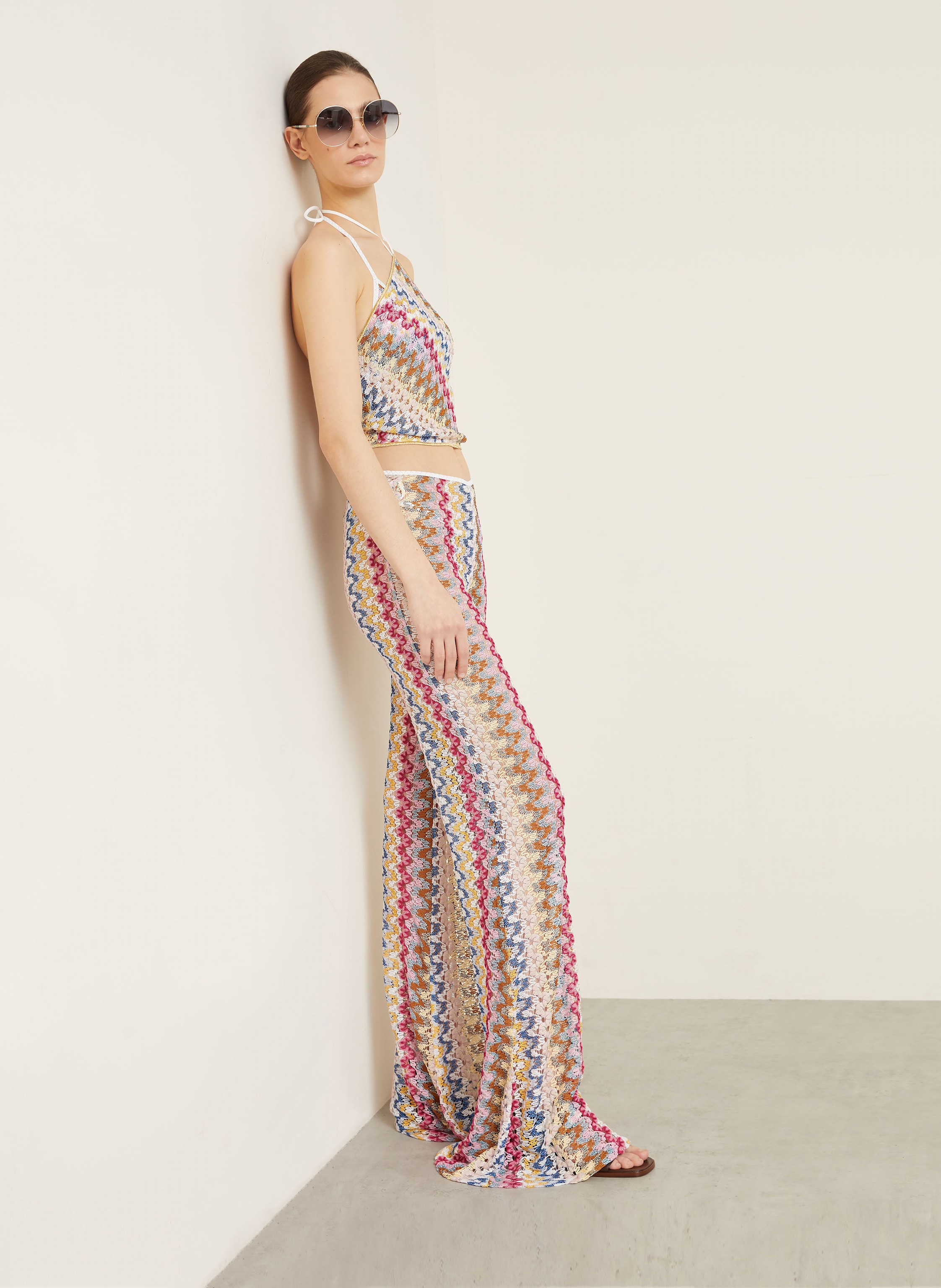 Thumbnail - Missoni Häkelhose Mit Glitzergarn pink