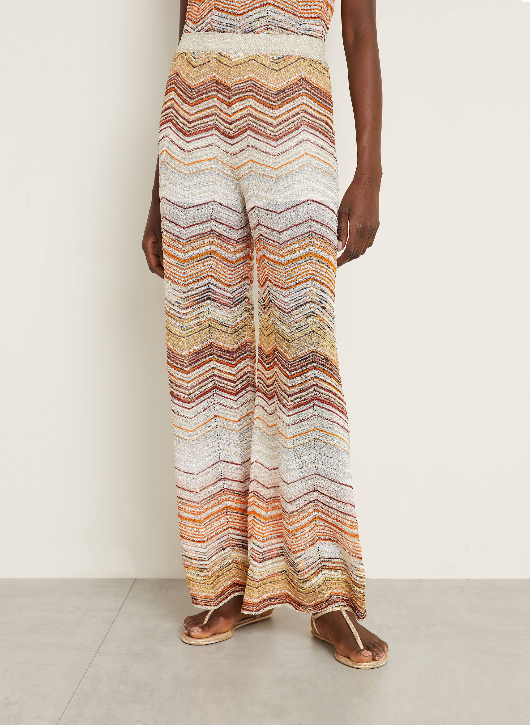 Thumbnail - Missoni Strickhose Mit Glitzergarn Und Pailletten rosa