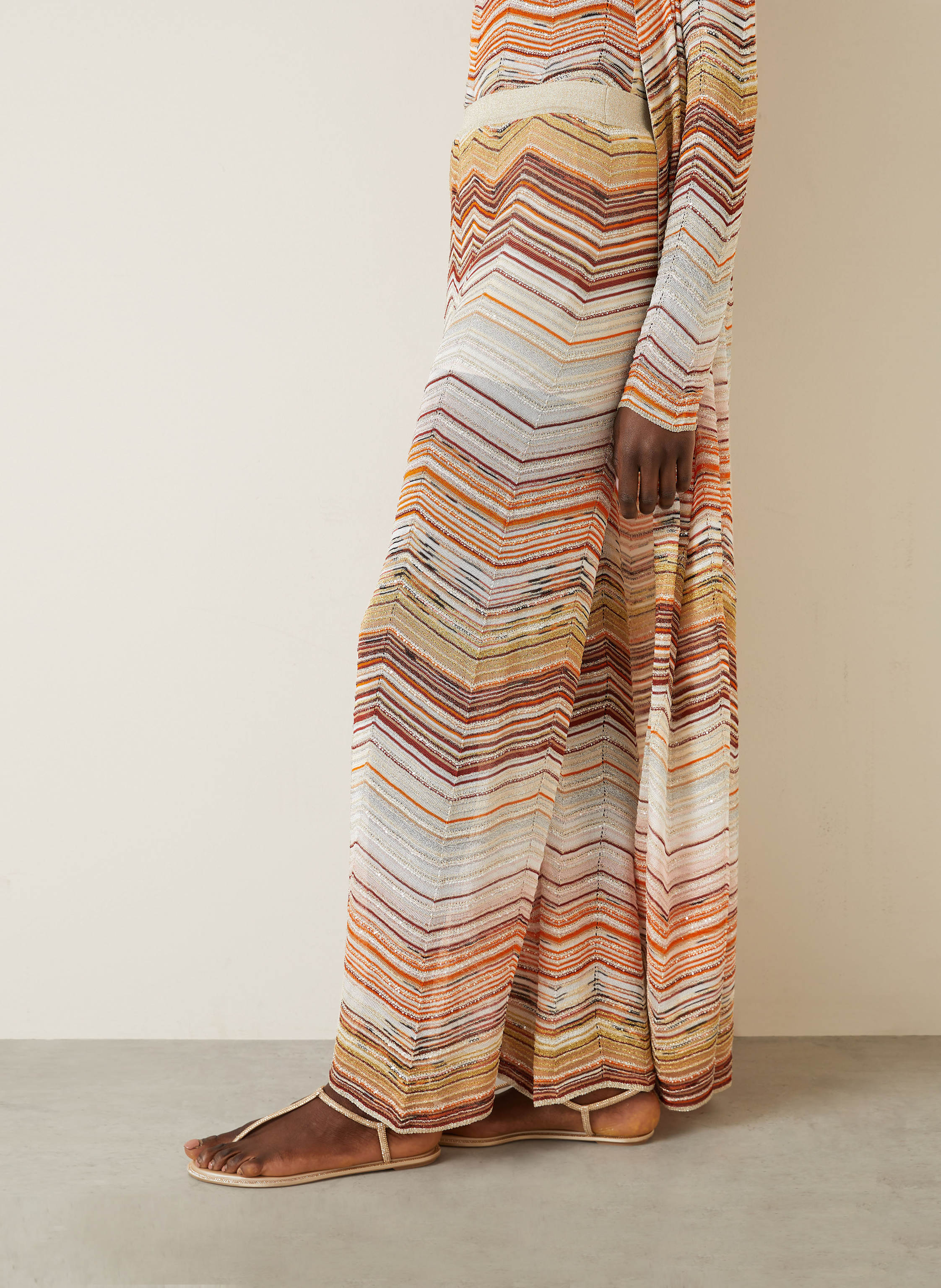 Thumbnail - Missoni Strickhose Mit Glitzergarn Und Pailletten rosa