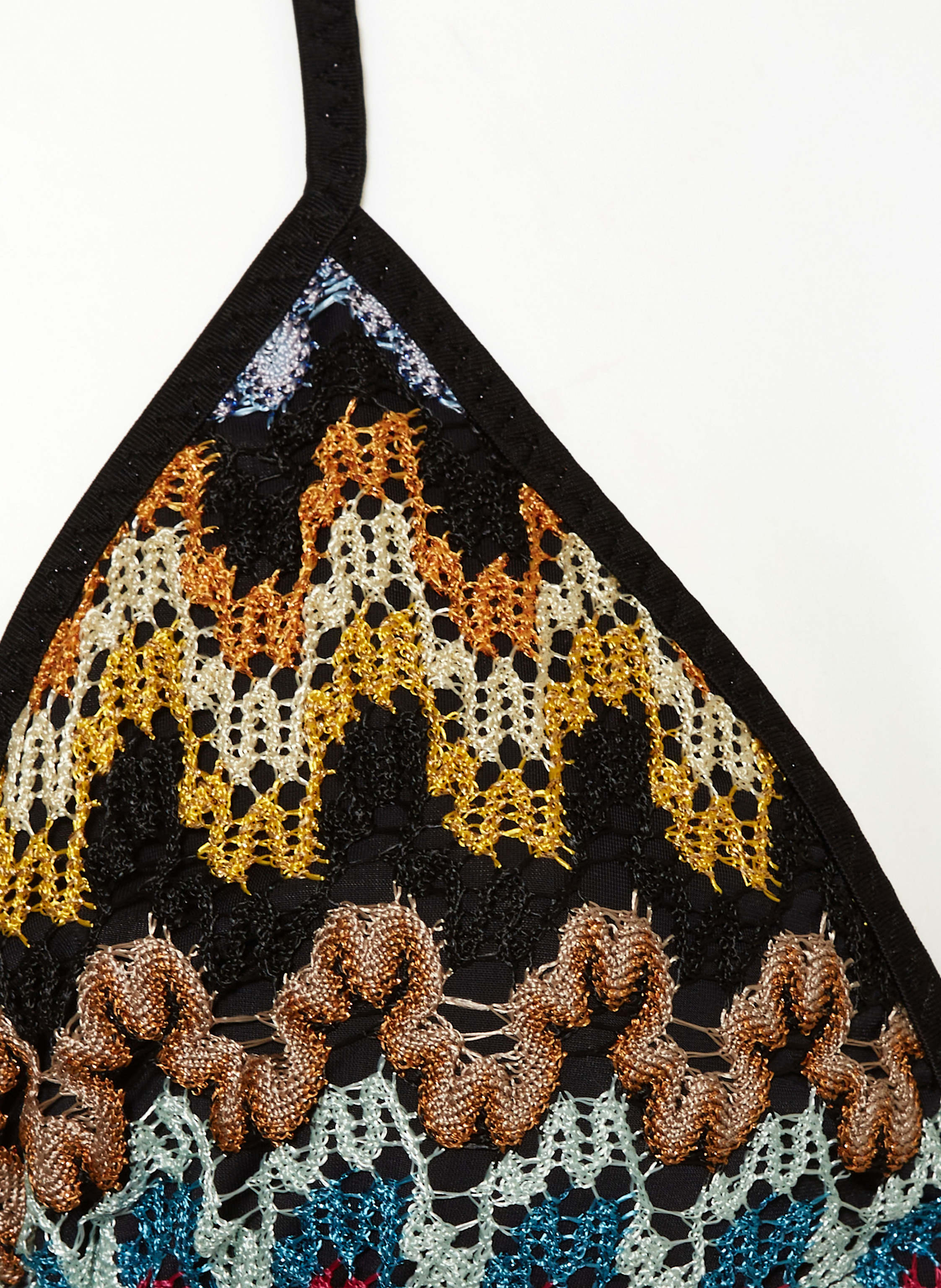 Thumbnail - Missoni Triangel-Bikini Mit Glitzergarn schwarz