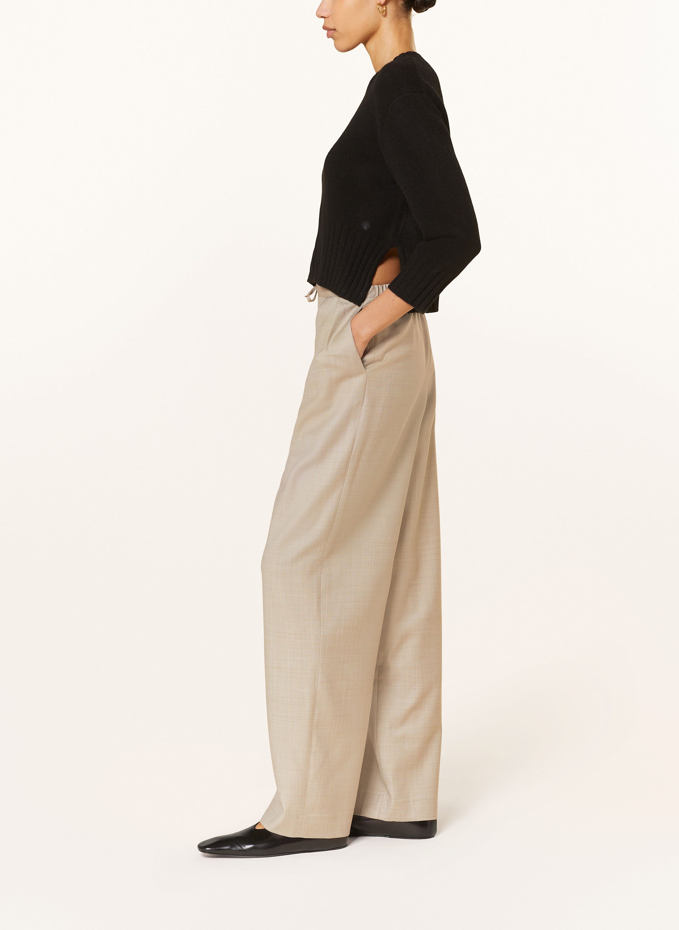 Thumbnail - Loulou De Saison Marlenehose Cove beige