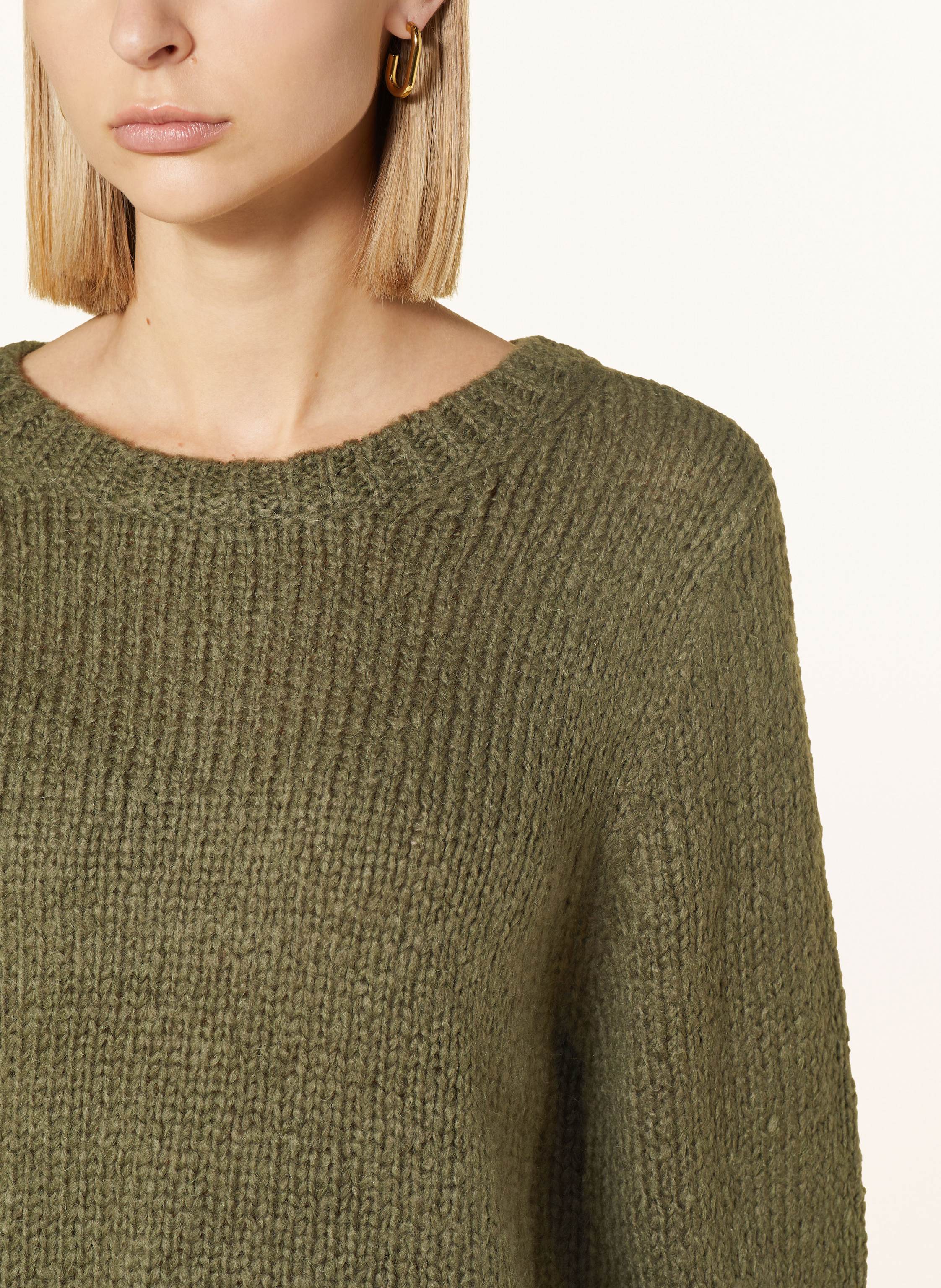 Thumbnail - Oui Pullover Mit 3/4-Arm gruen