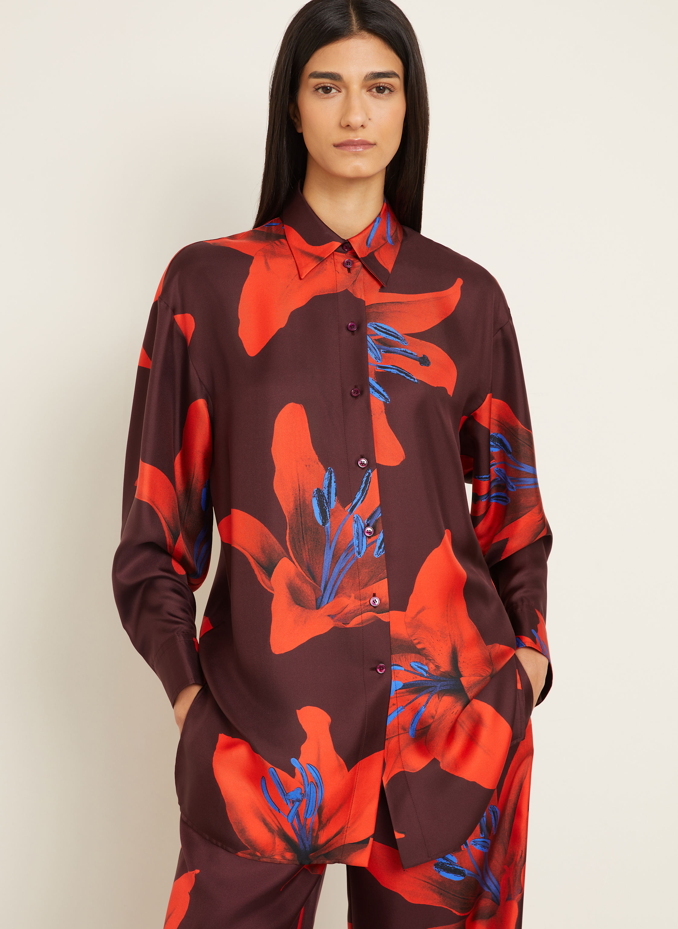 Thumbnail - Mcqueen Hemdbluse Aus Seide rot