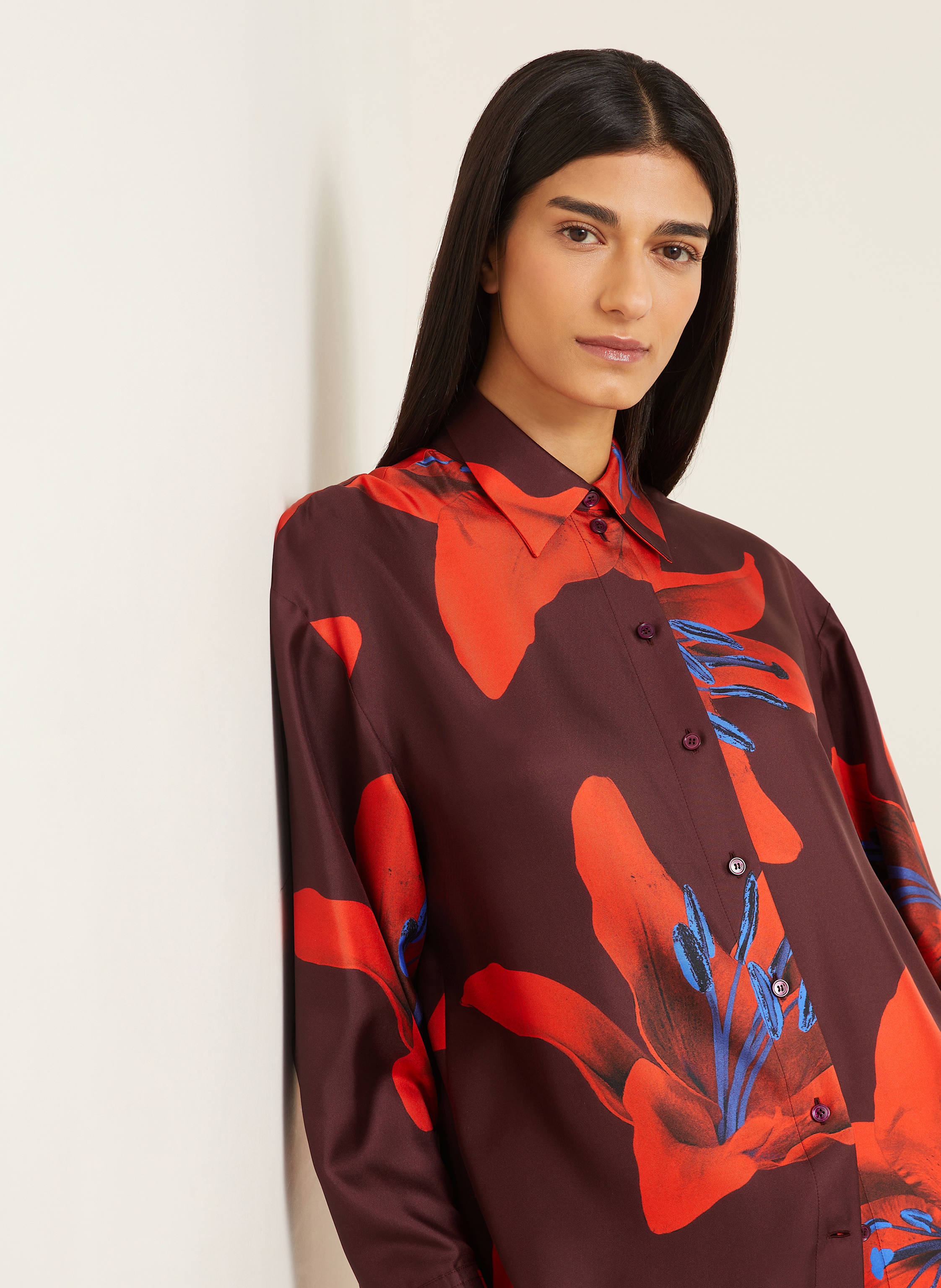 Thumbnail - Mcqueen Hemdbluse Aus Seide rot