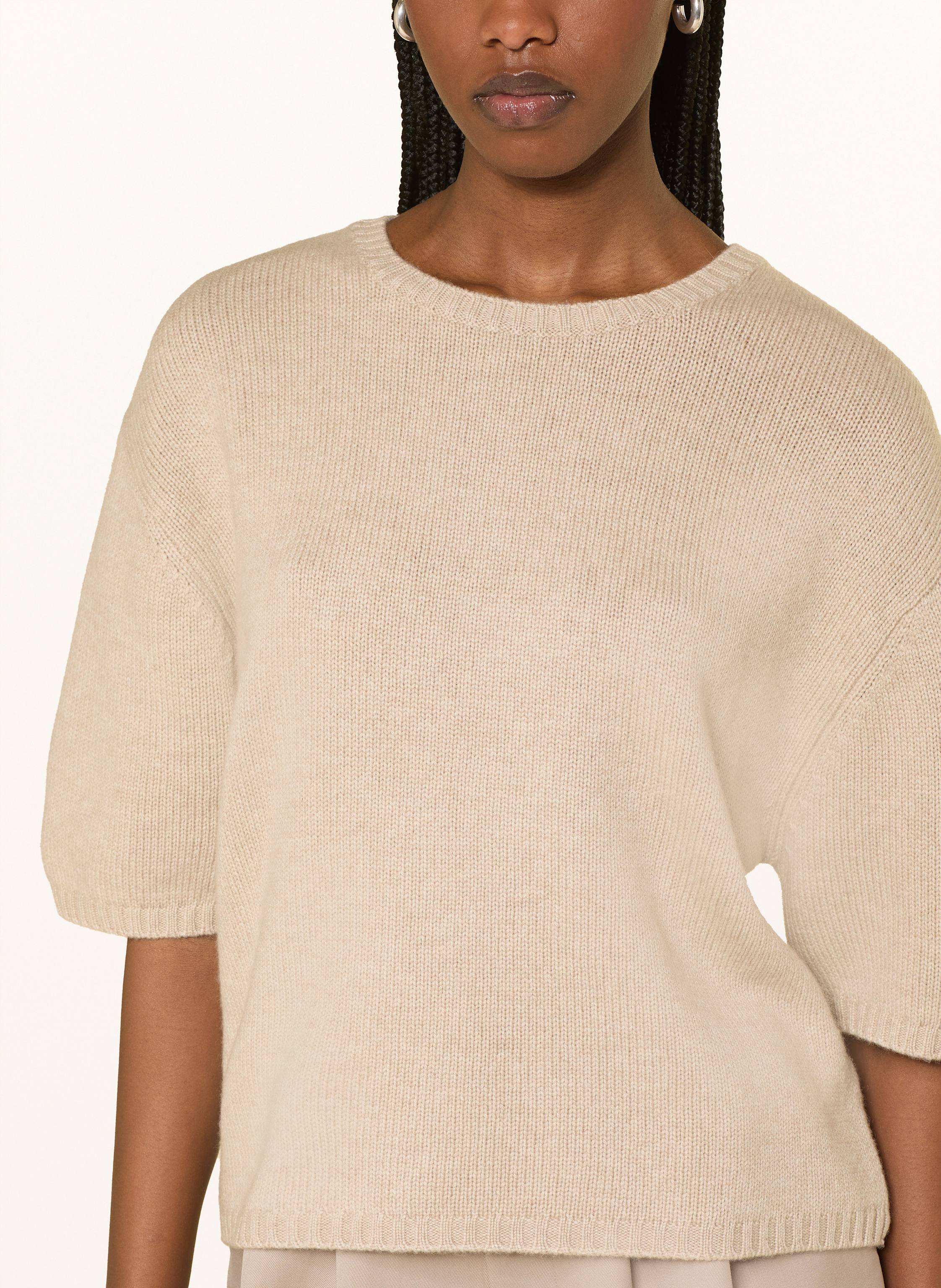 Thumbnail - Almada Label Strickshirt Fei Aus Merinowolle Mit Cashmere beige