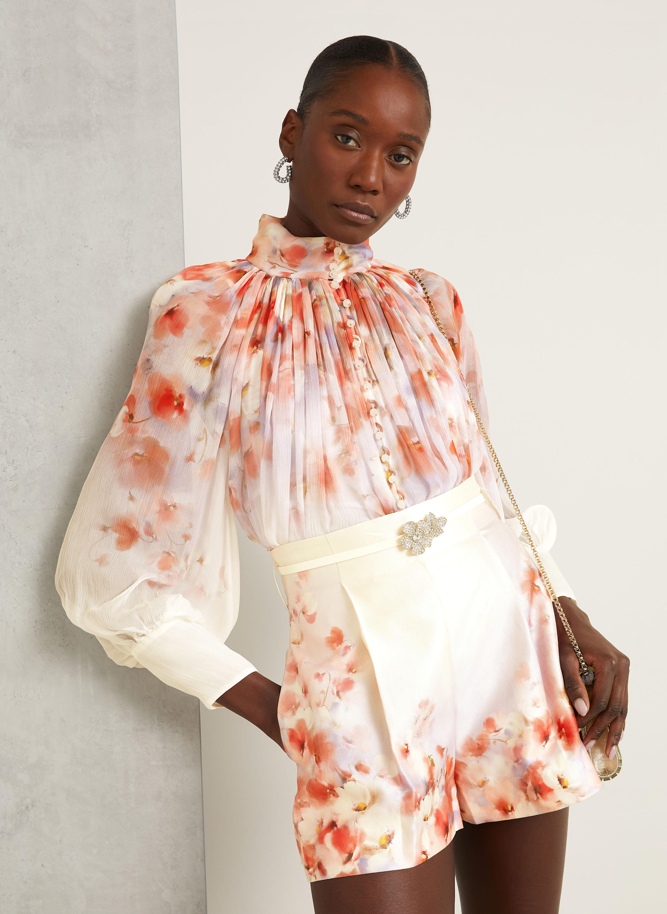 Thumbnail - Zimmermann Bluse Mit Schmuckperlen weiss