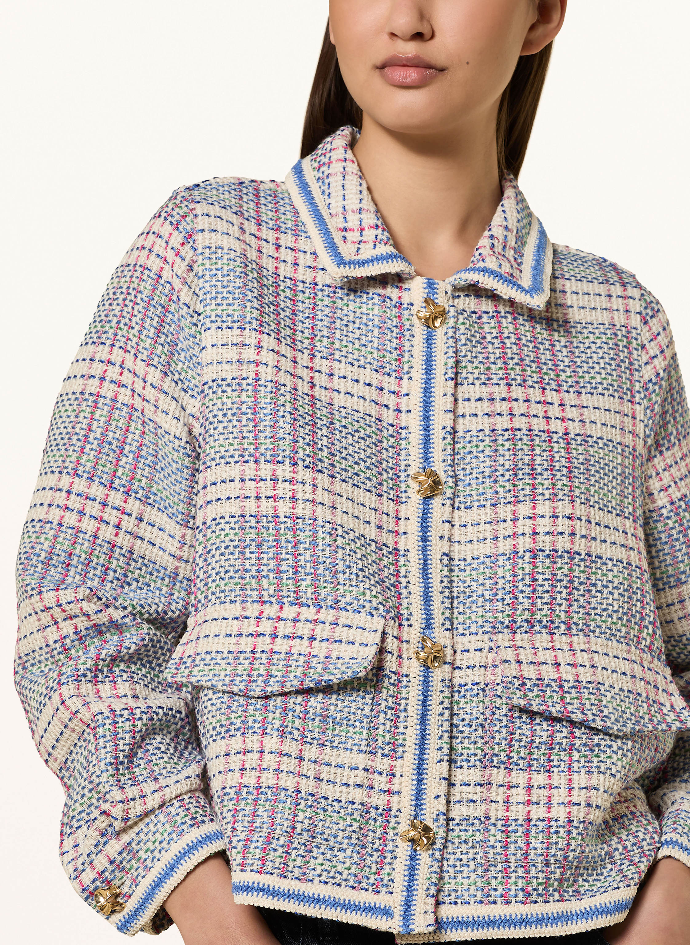 Thumbnail - Smith & Soul Tweed-Jacke blau