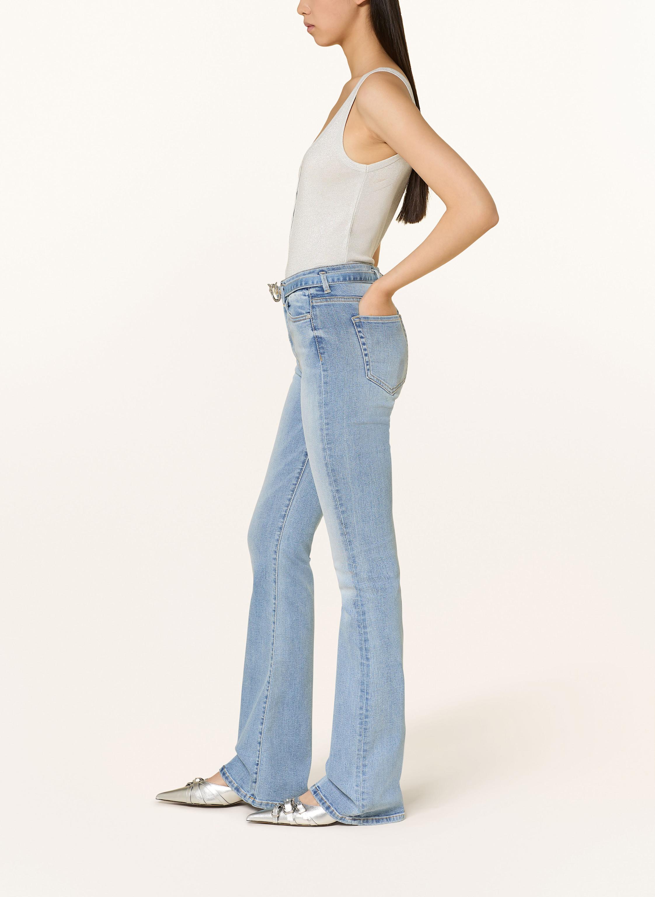 Thumbnail - Pinko Flared Jeans Flora blau