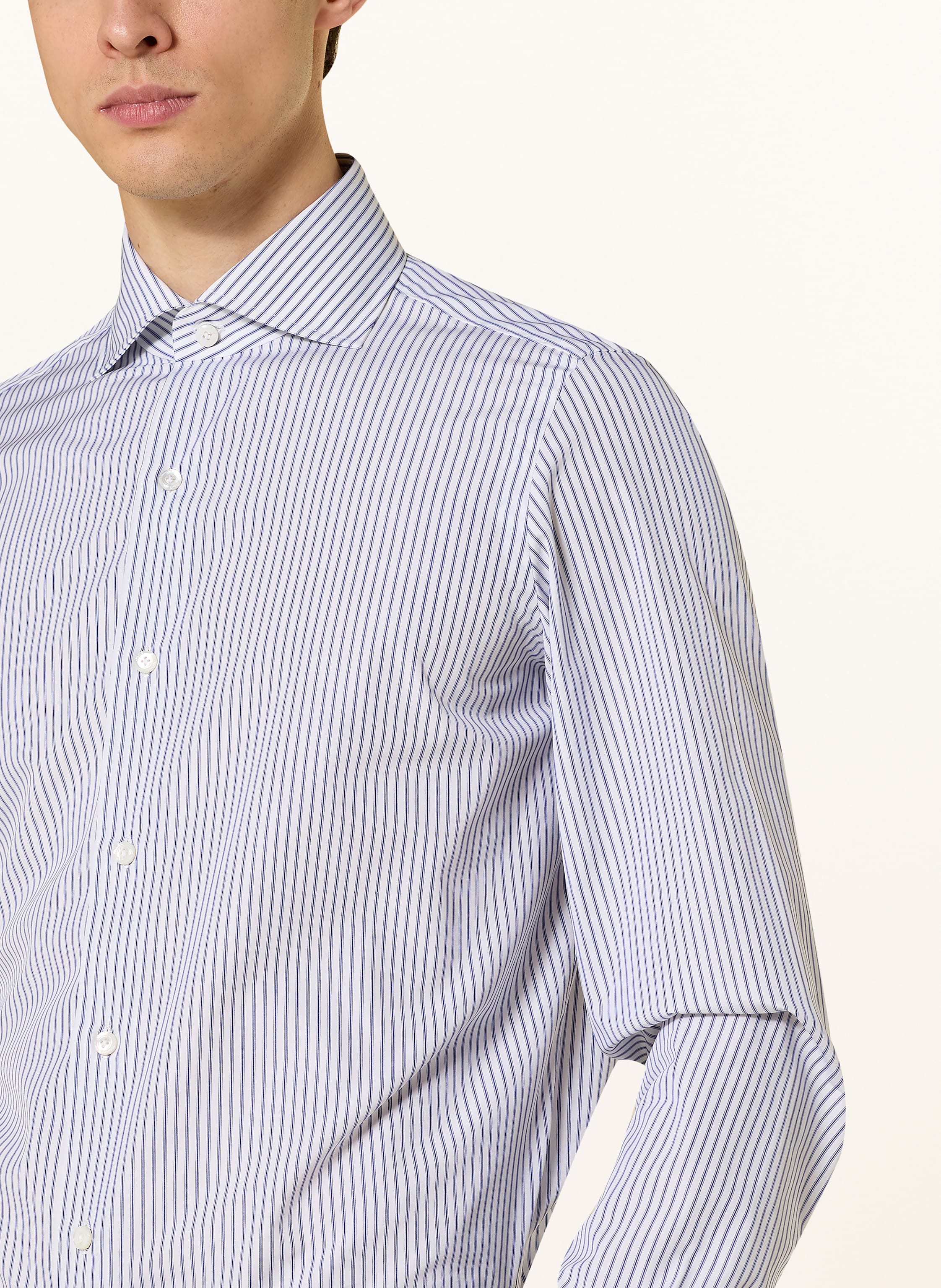 Thumbnail - Finamore 1925 Hemd Napoli Regular Fit weiss