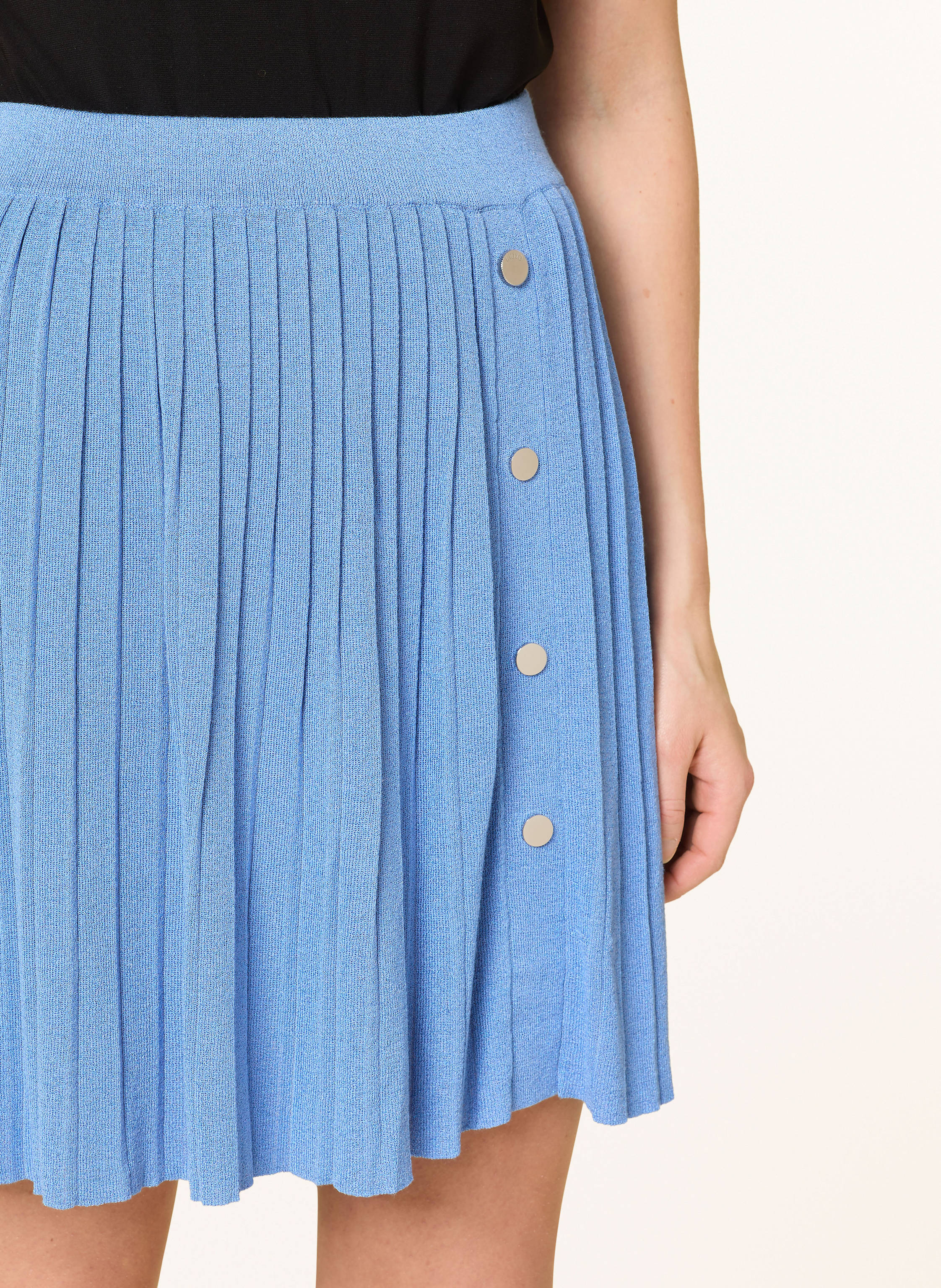 Thumbnail - Liu Jo Strickrock Mit Plissees blau