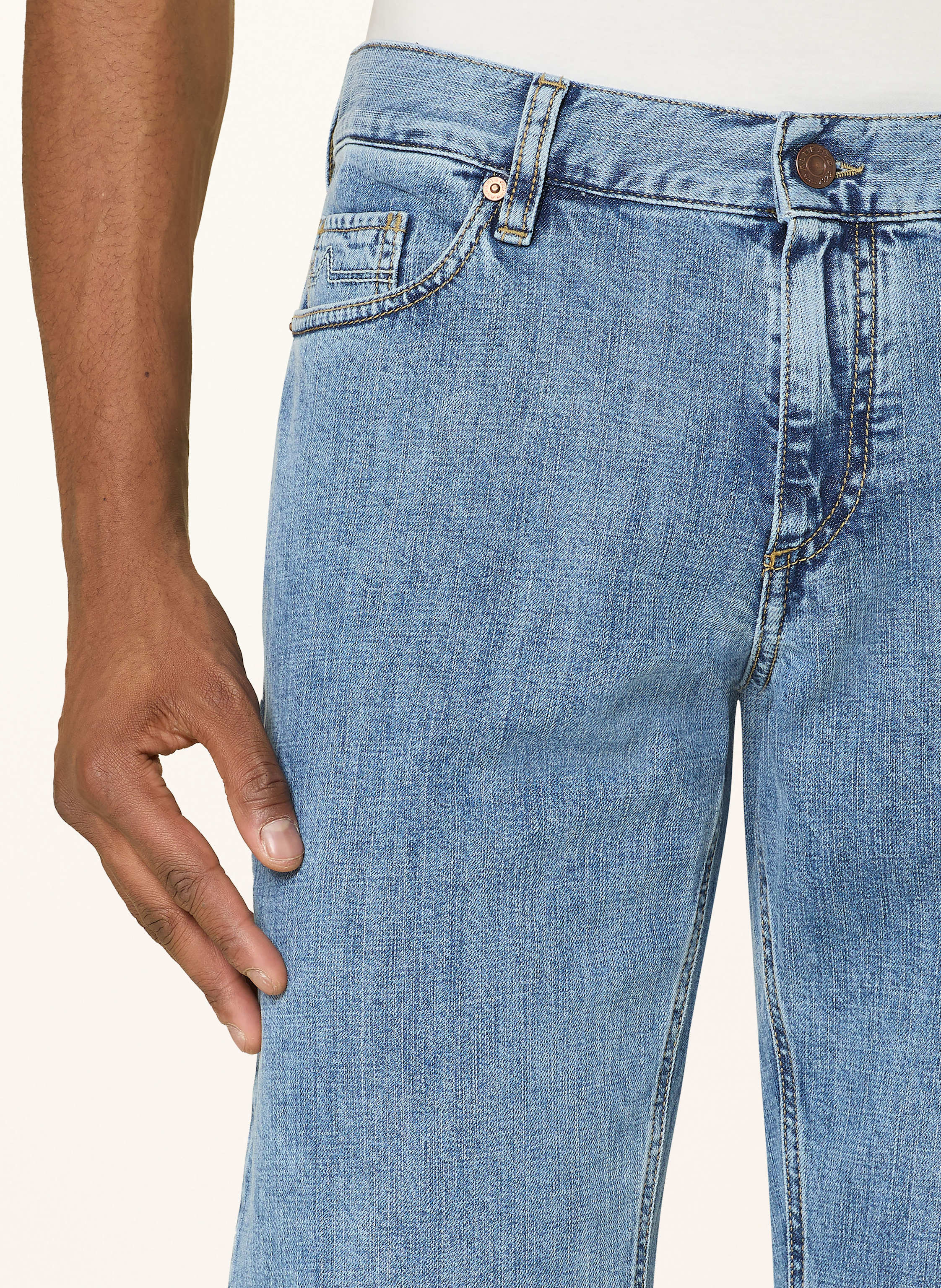 Thumbnail - Alberto Jeans Pipe Regular Fit blau