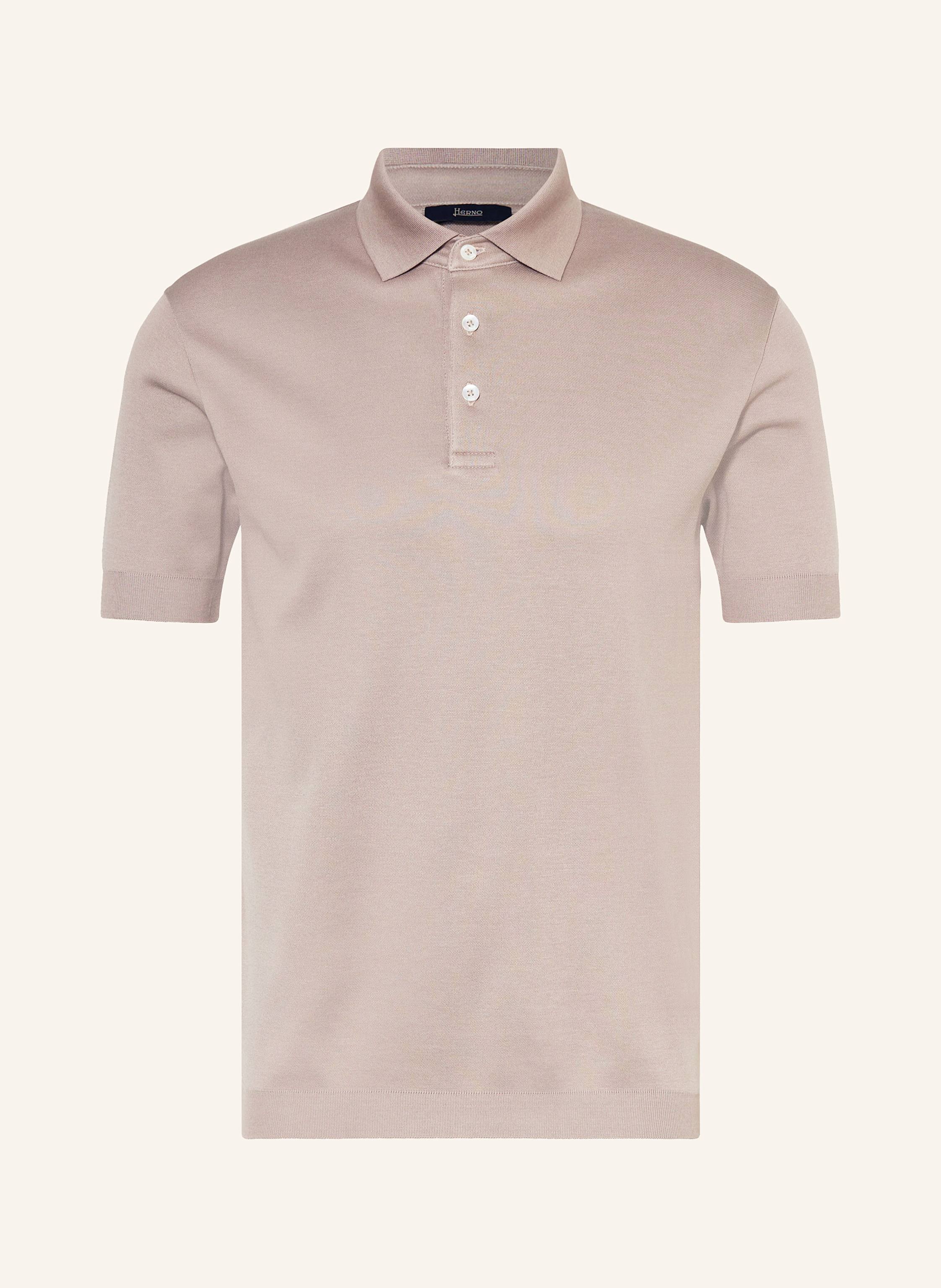 HERNO Jersey polo shirt in taupe HERNO Jersey polo shirt in taupe