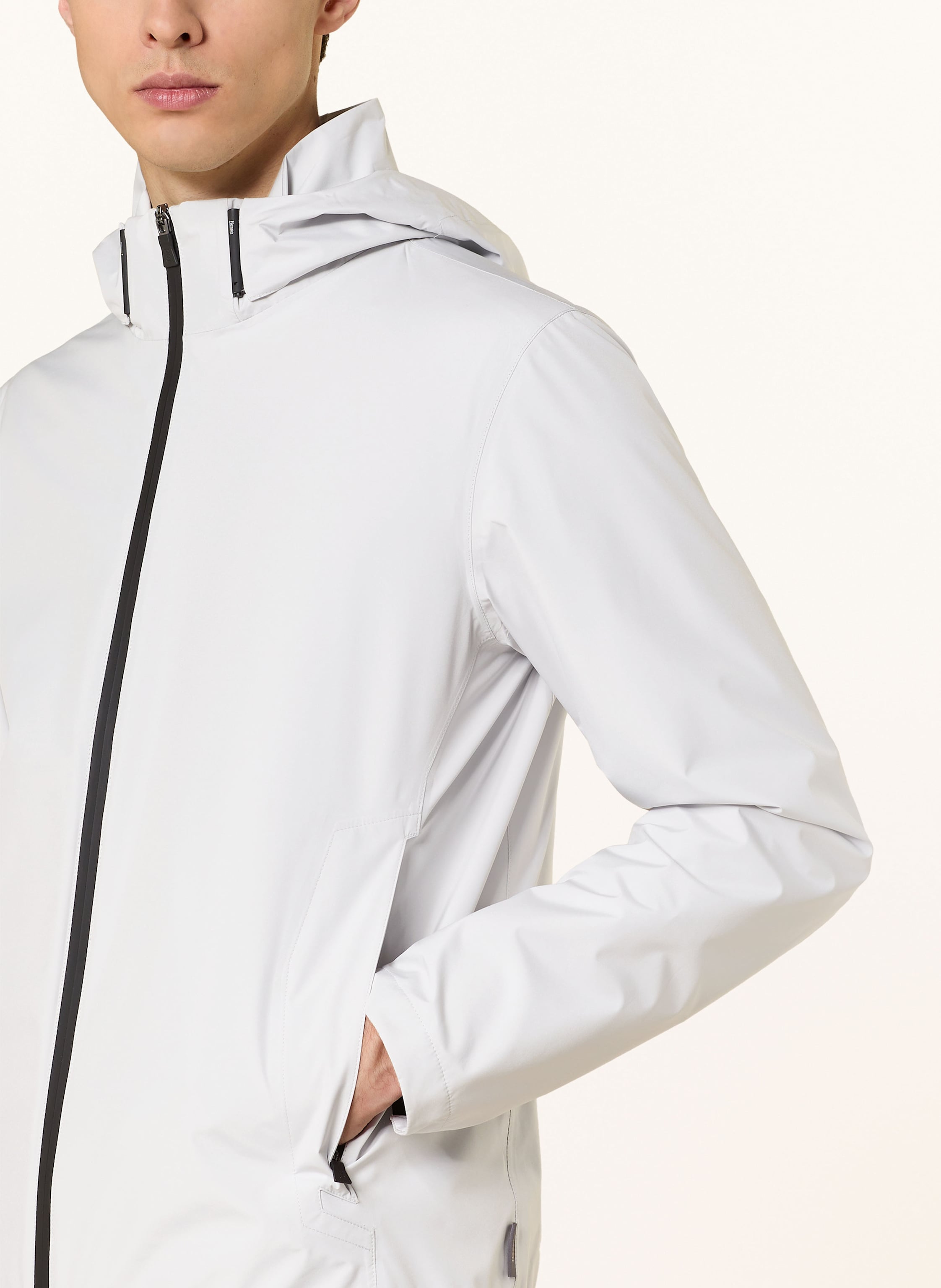 Thumbnail - Herno Jacke Mit Abnehmbarer Kapuze grau