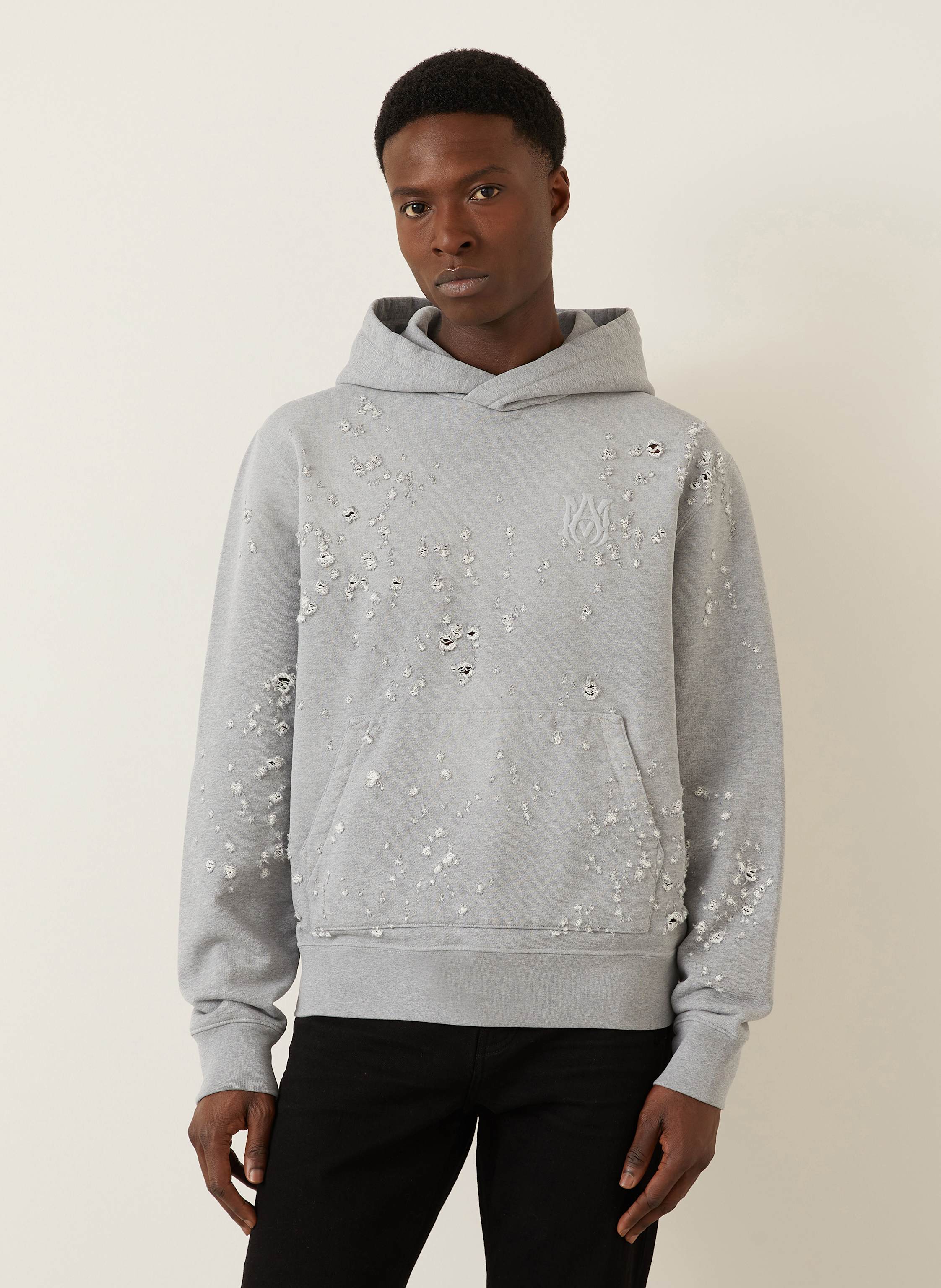 Thumbnail - Amiri Hoodie Shotgun grau