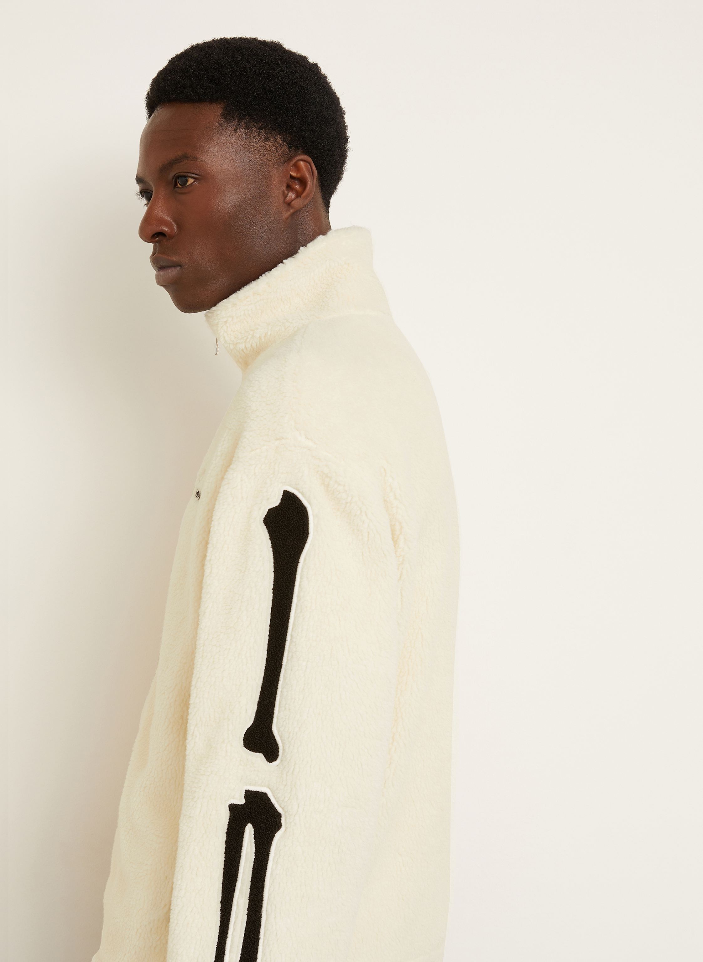 Thumbnail - Amiri Teddyfell-Jacke Bones weiss