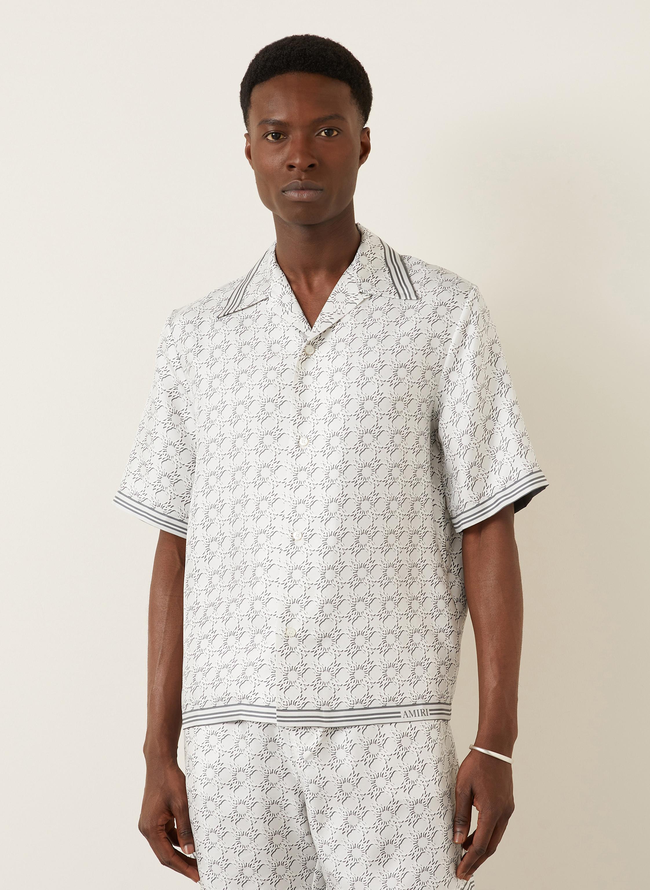 Thumbnail - Amiri Resorthemd Comfort Fit Aus Seide grau