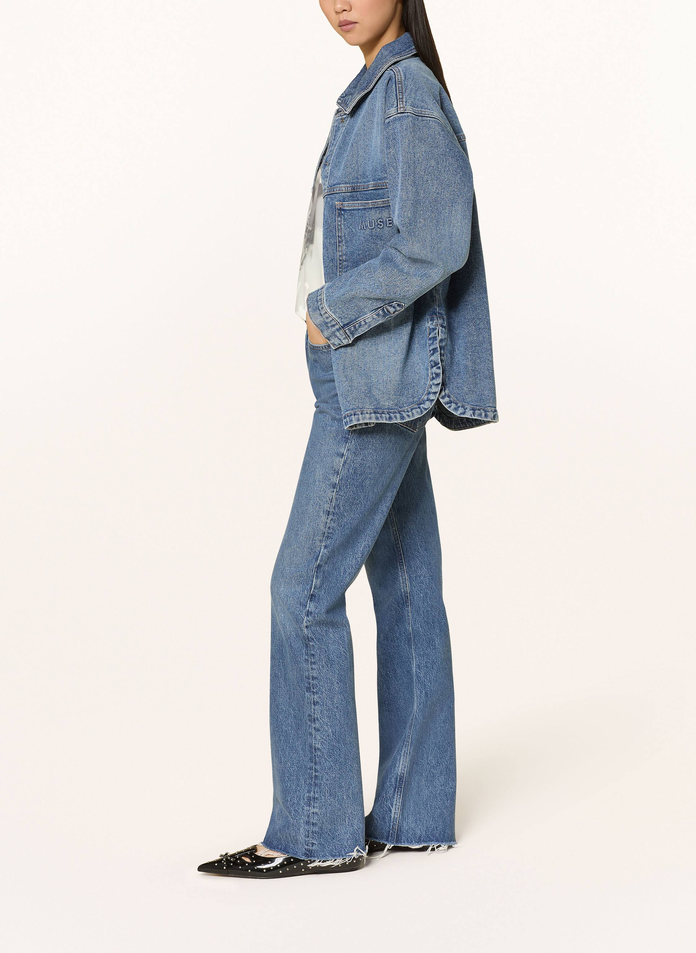 Thumbnail - Agolde Flared Jeans Leena blau