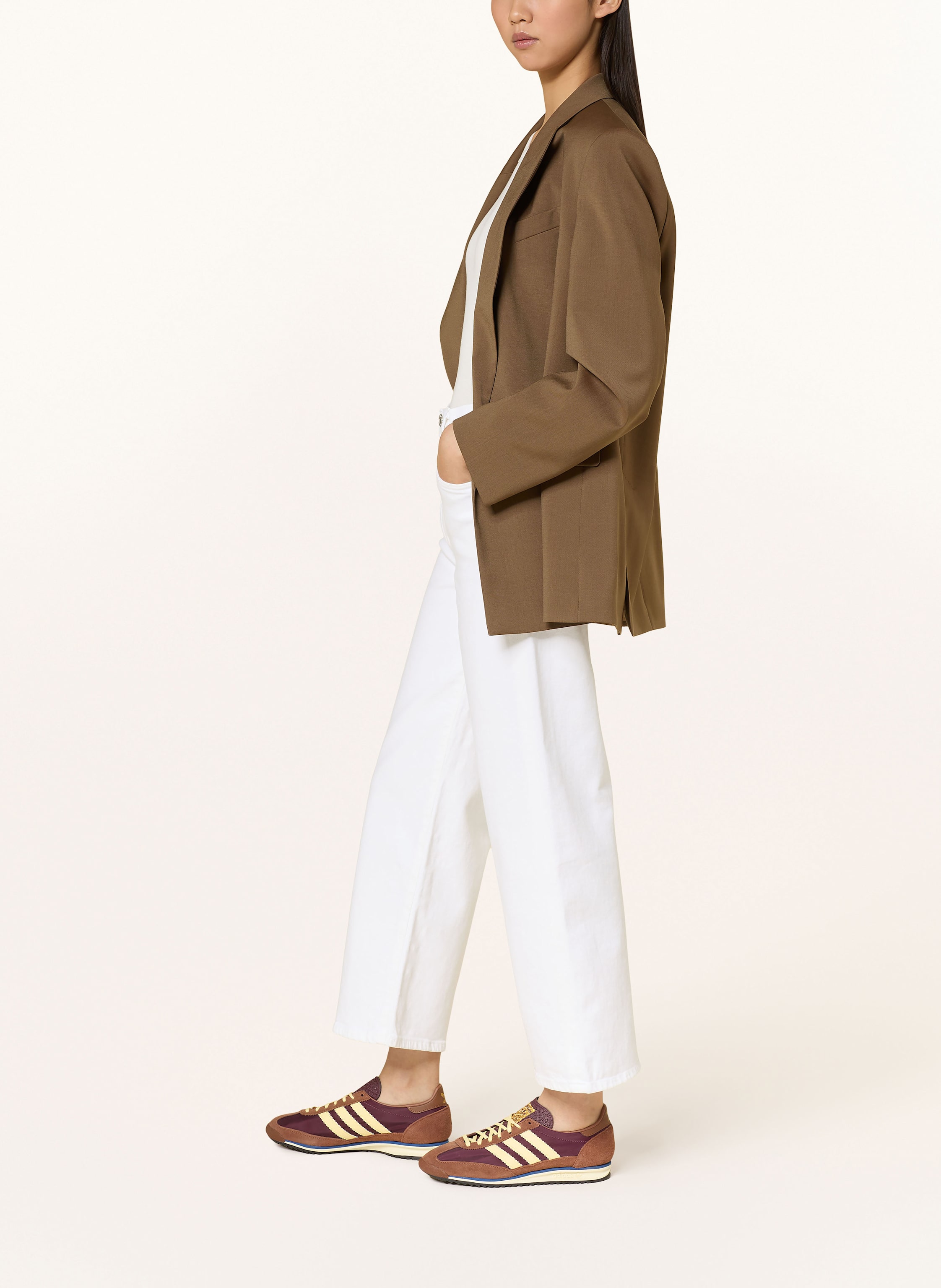 Thumbnail - Agolde Straight Jeans Harper Crop weiss