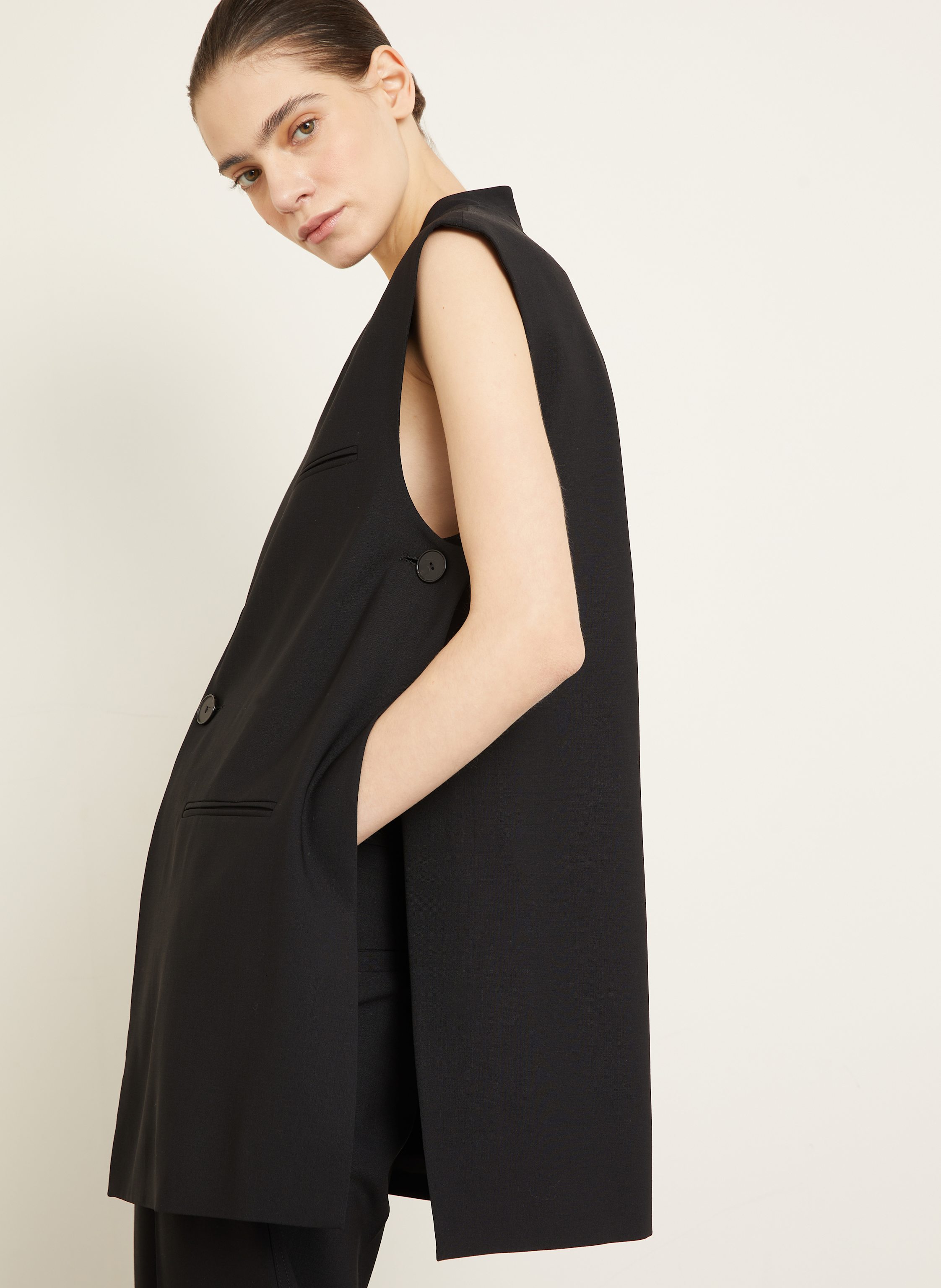 Thumbnail - Gauchere Blazerweste schwarz