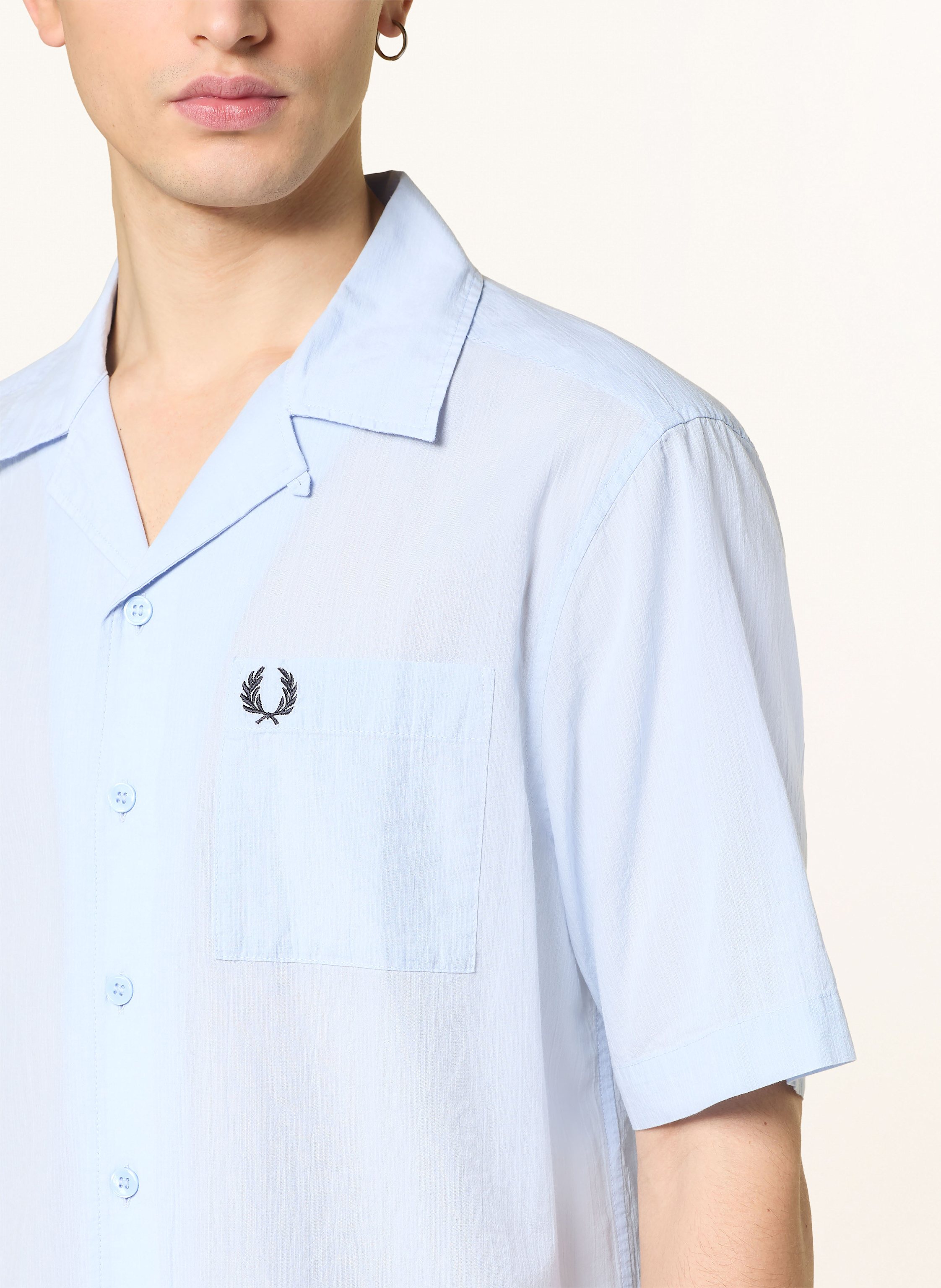 Thumbnail - Fred Perry Resorthemd Comfort Fit blau
