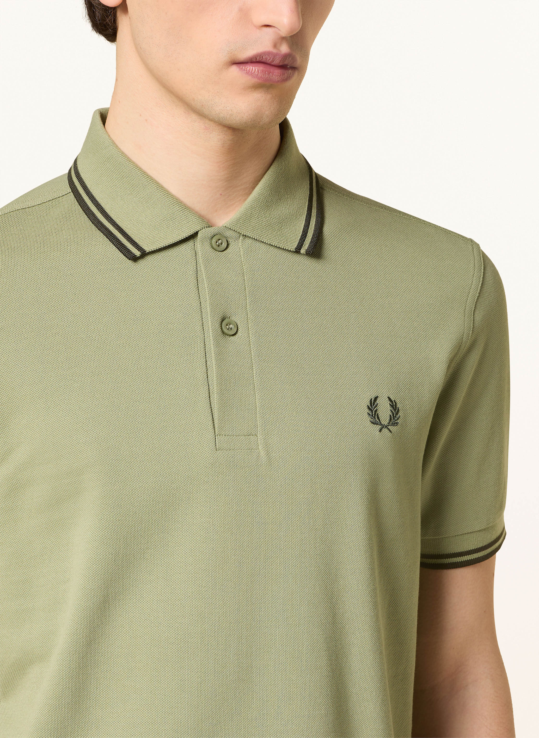 Thumbnail - Fred Perry Piqué-Poloshirt gruen