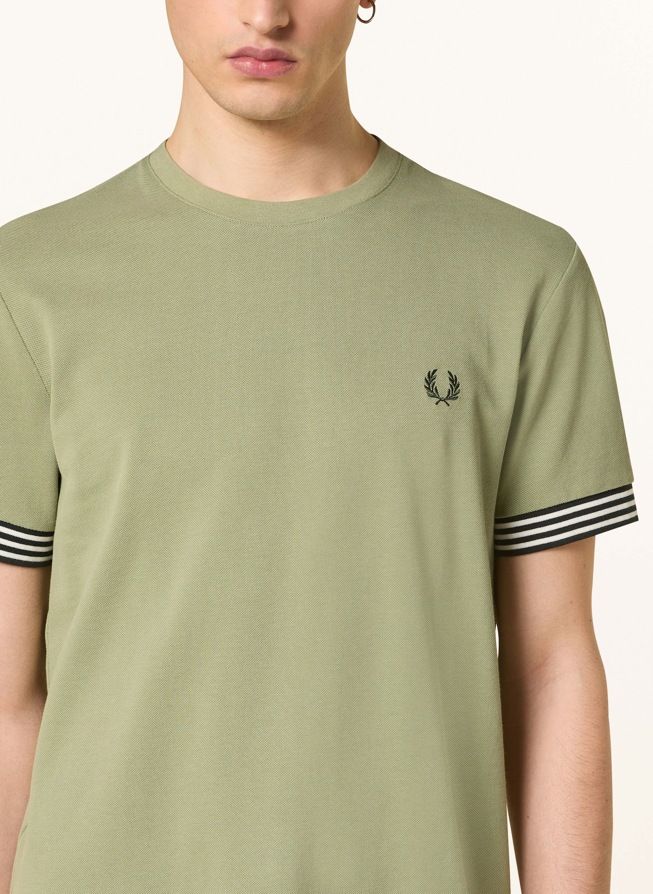 Thumbnail - Fred Perry T-Shirt Aus Piqué gruen