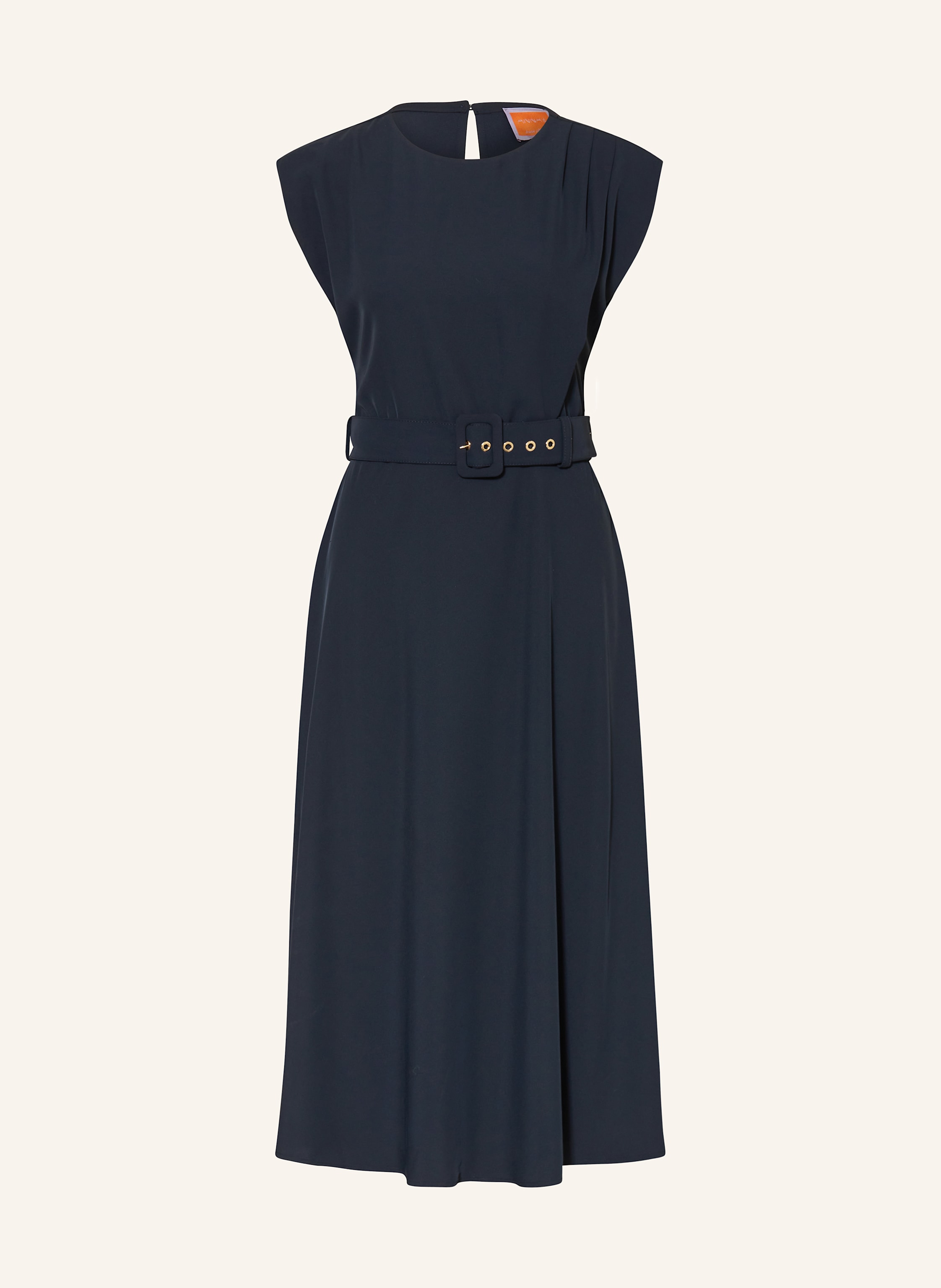 Anzhelina Riemchen-Minikleid in Multiblau gestreift