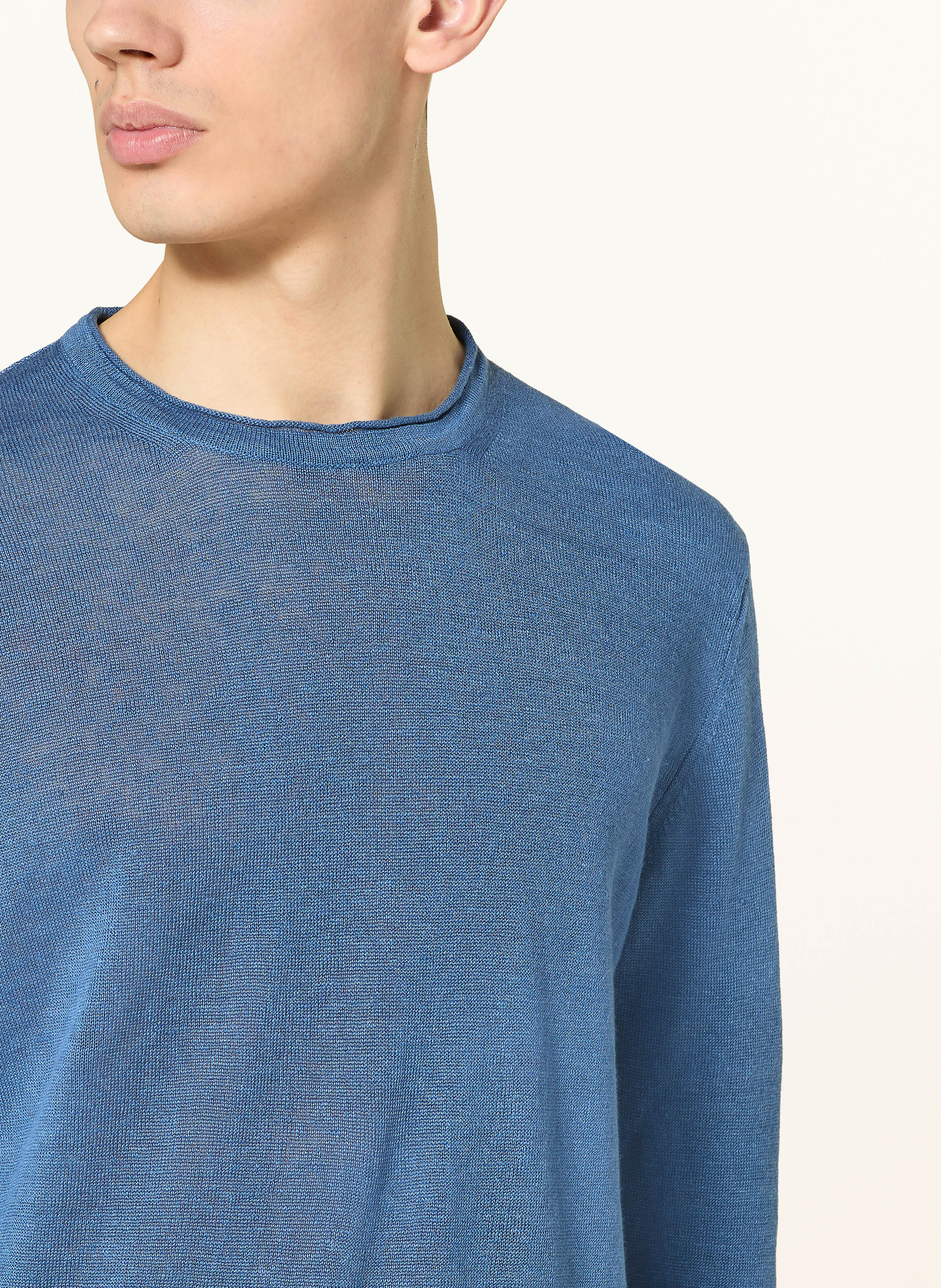 Thumbnail - Roberto Collina Leinenpullover blau