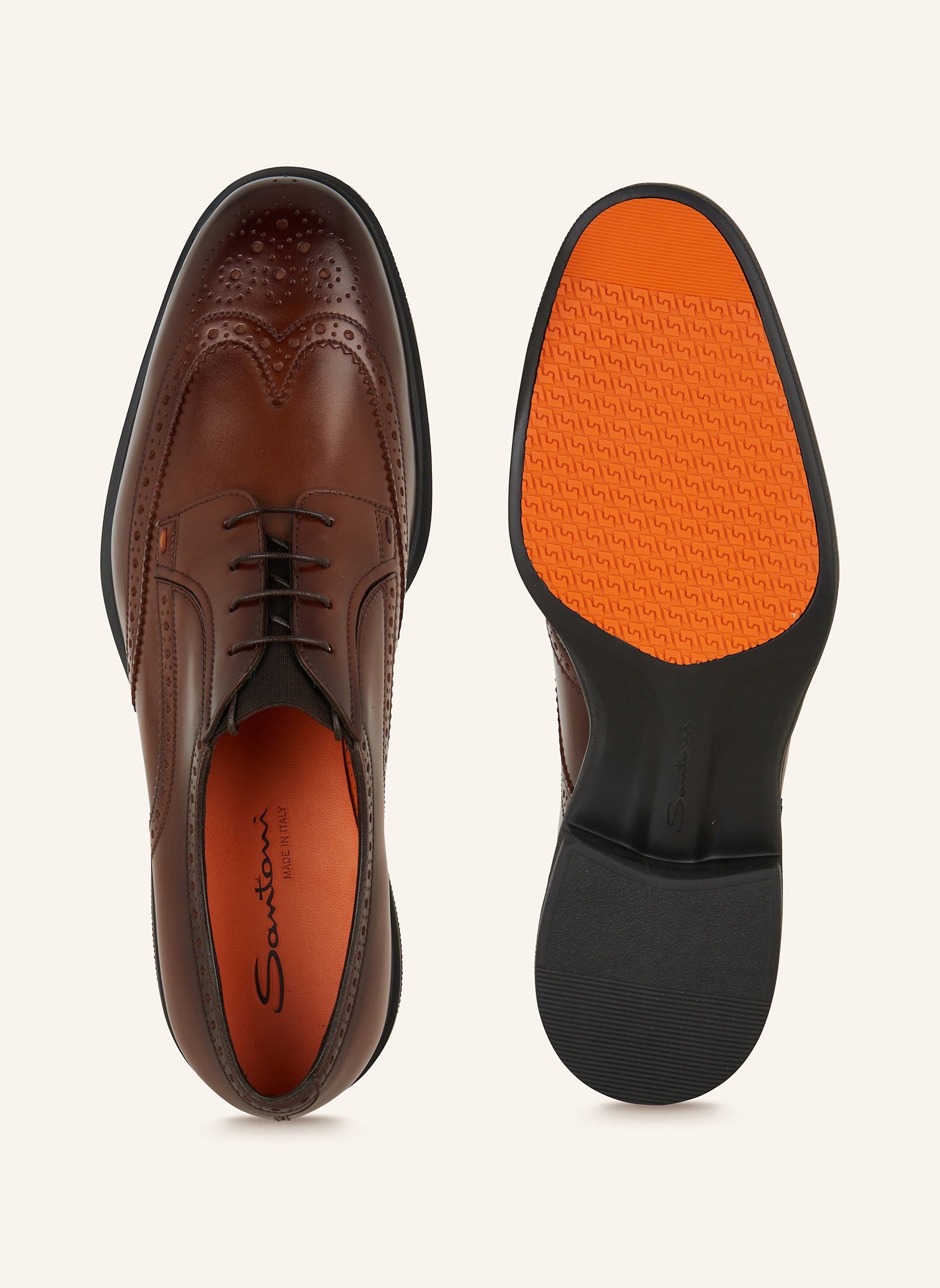 Thumbnail - Santoni Schnürer Easy-Brog braun