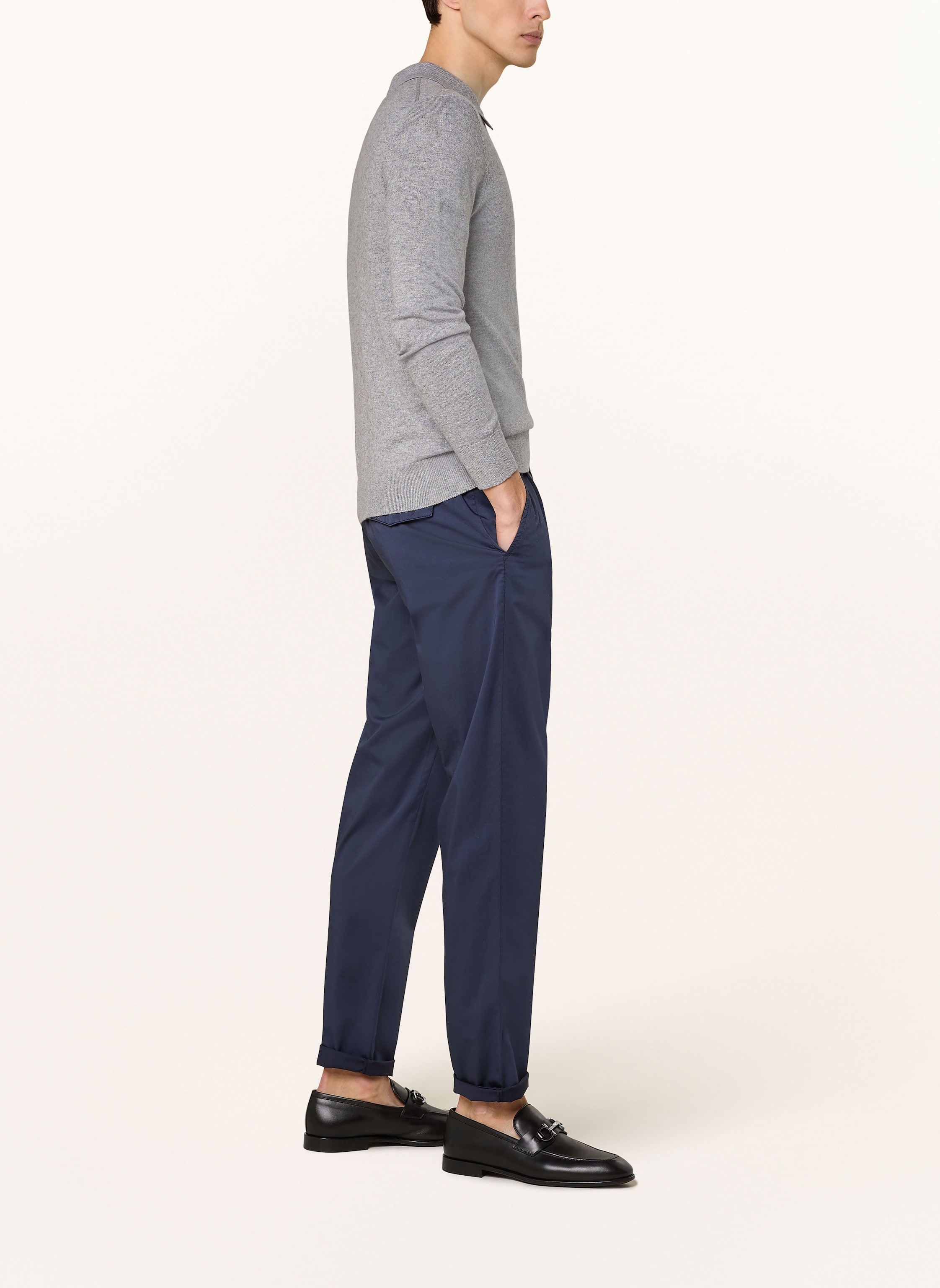 Thumbnail - Eleventy Chino Extra Slim Fit blau