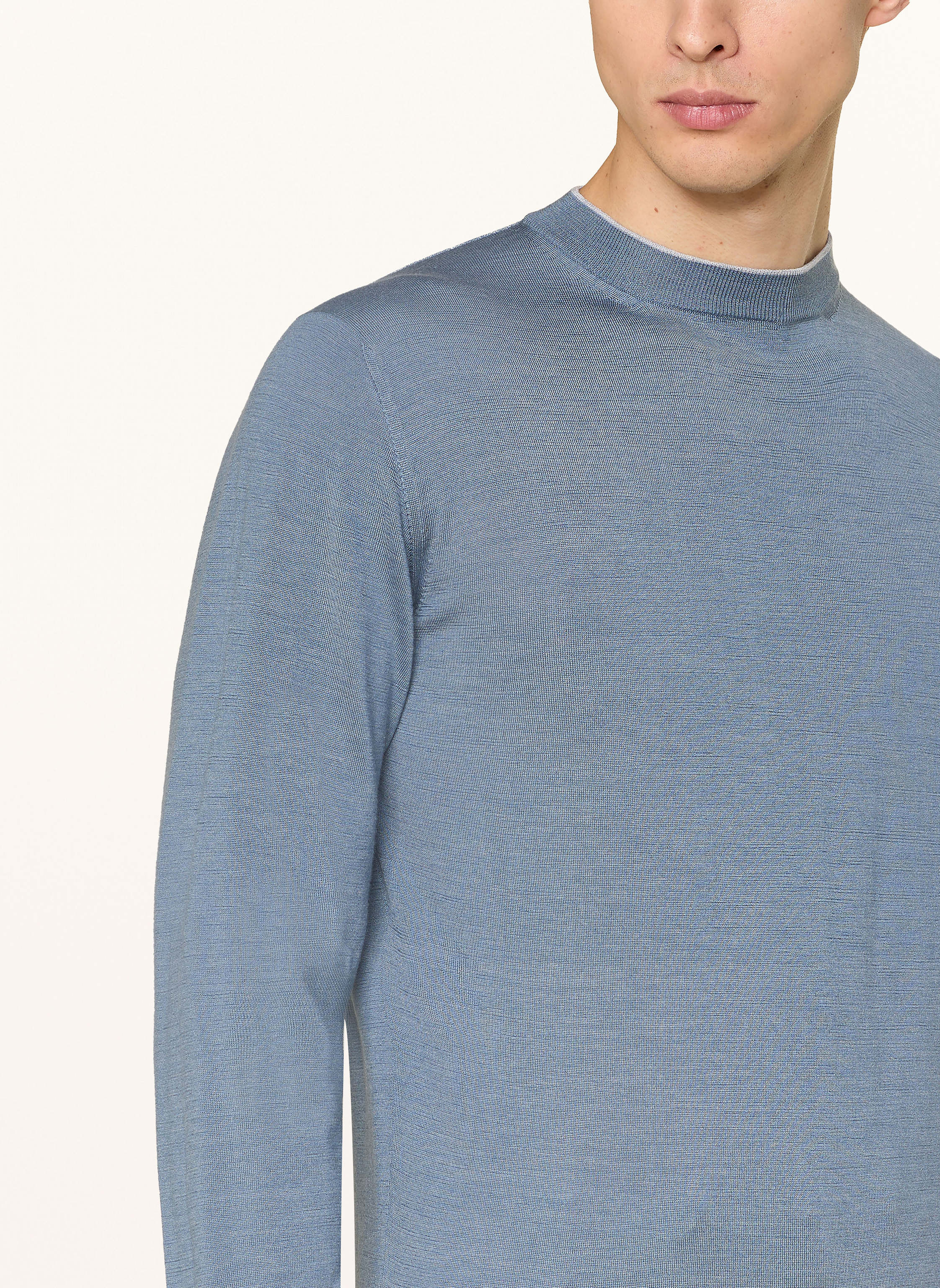 Thumbnail - Eleventy Pullover Mit Seide blau