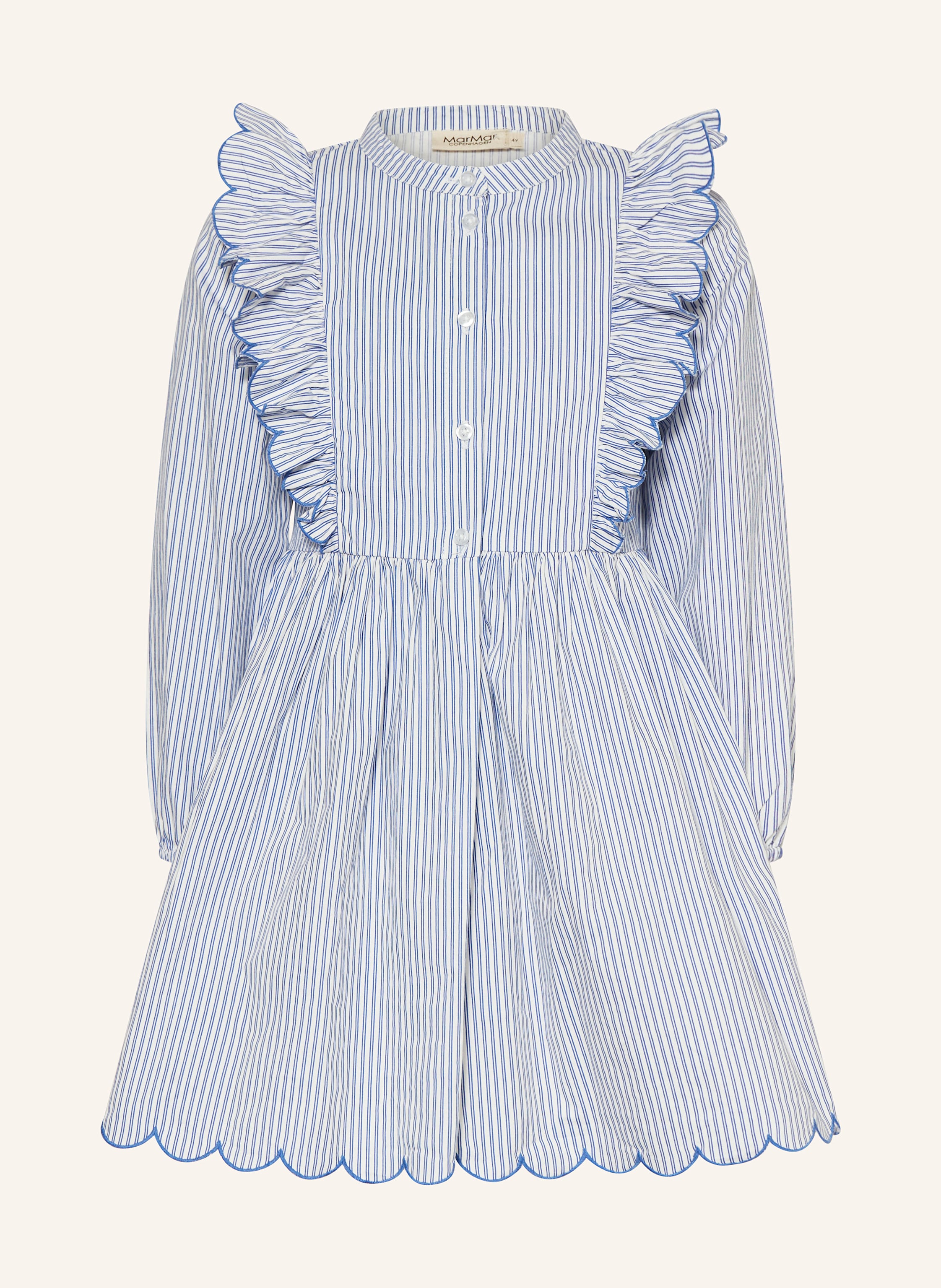 Marmar Kleid Deidra Mit Rüschen blau