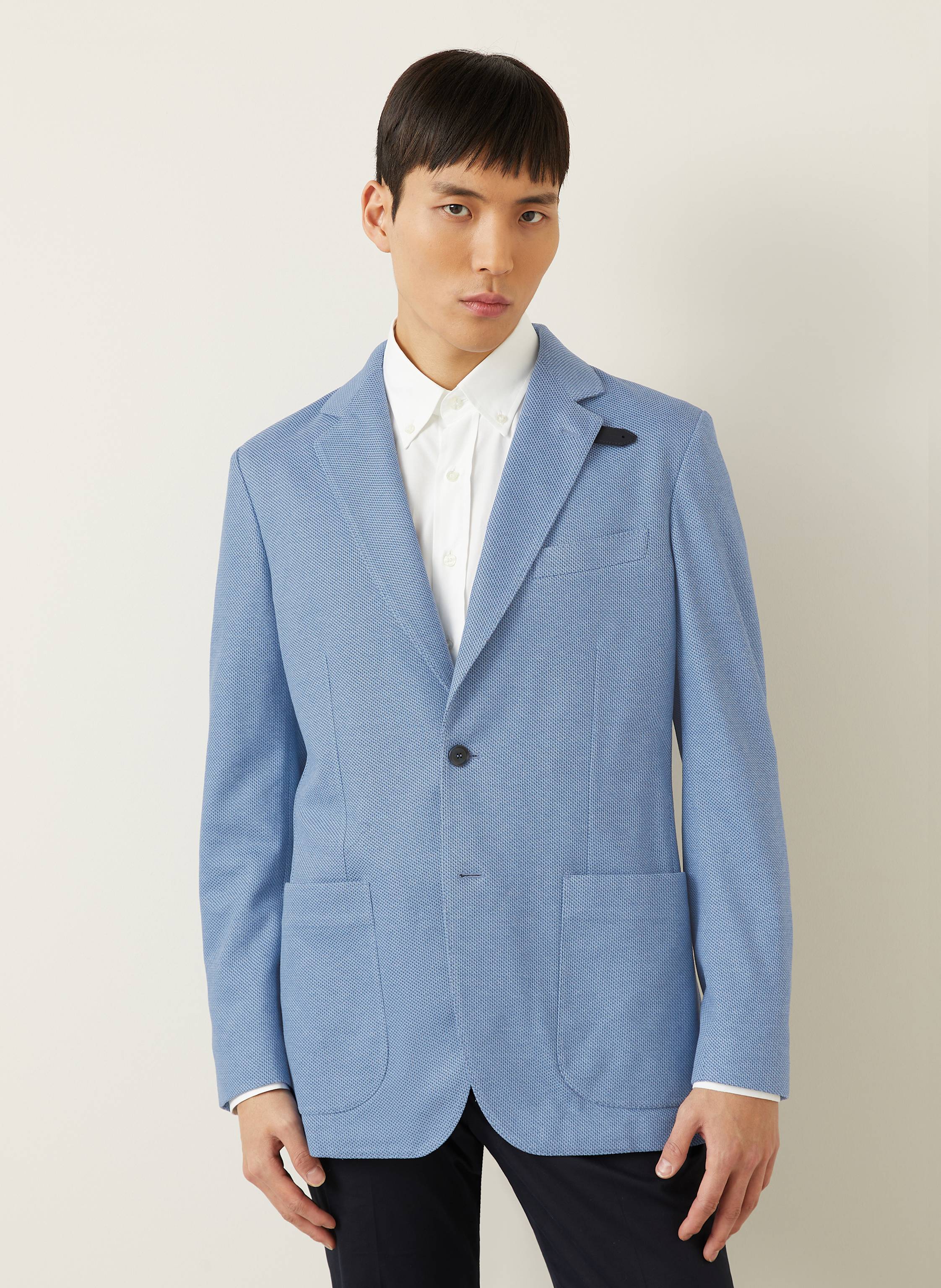 Thumbnail - Brioni Sakko Regular Fit Mit Seide blau