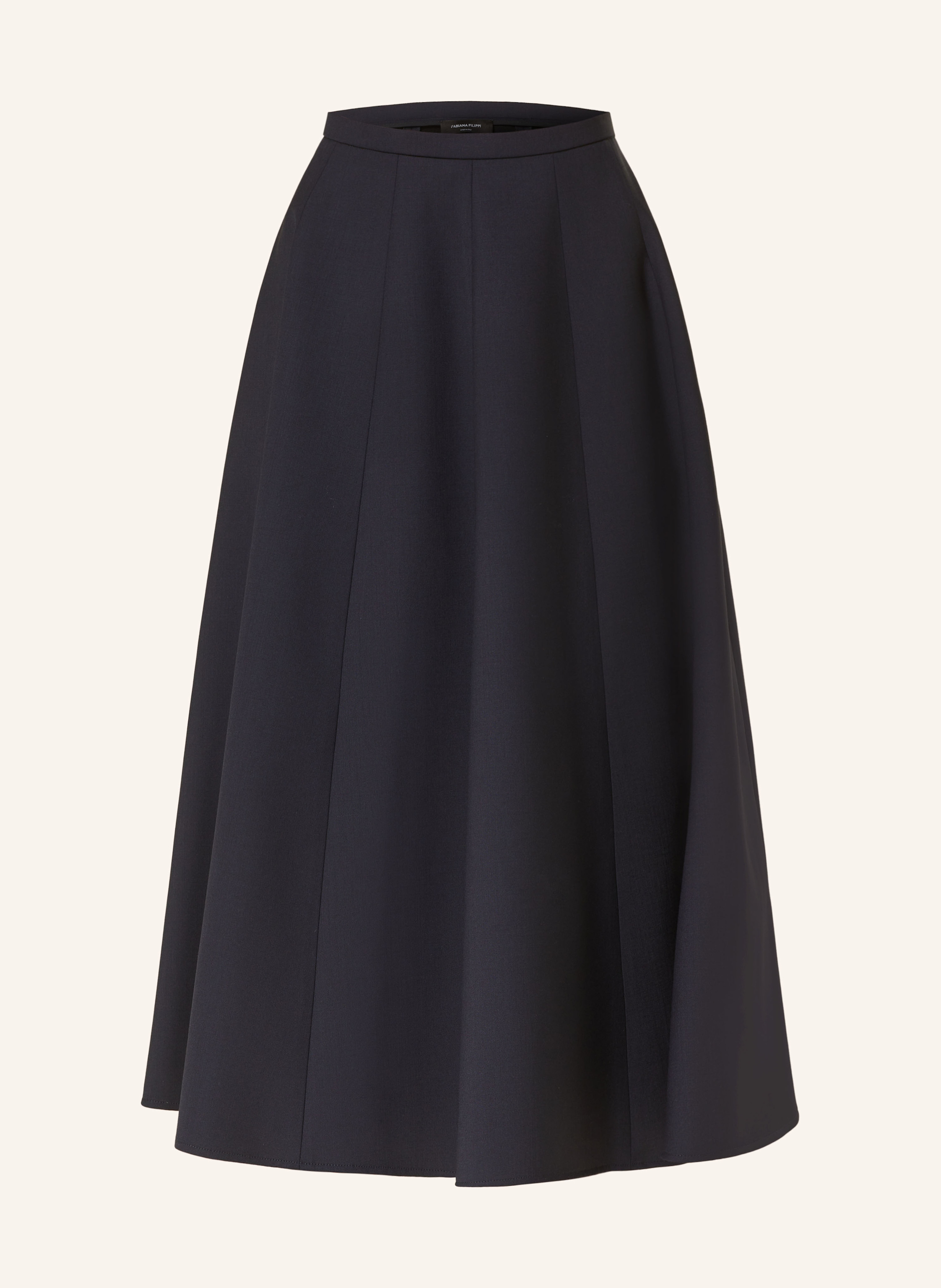 FABIANA FILIPPI Pleated skirt in dark blue