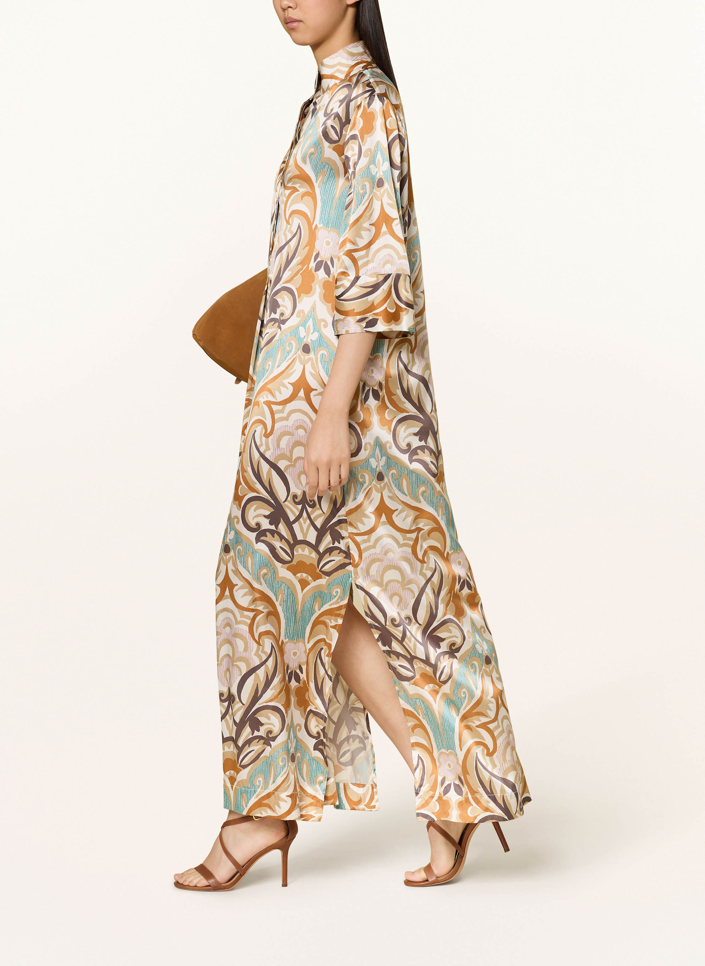 Thumbnail - Dea Kudibal Seidenkleid Helga Mit 3/4-Arm beige