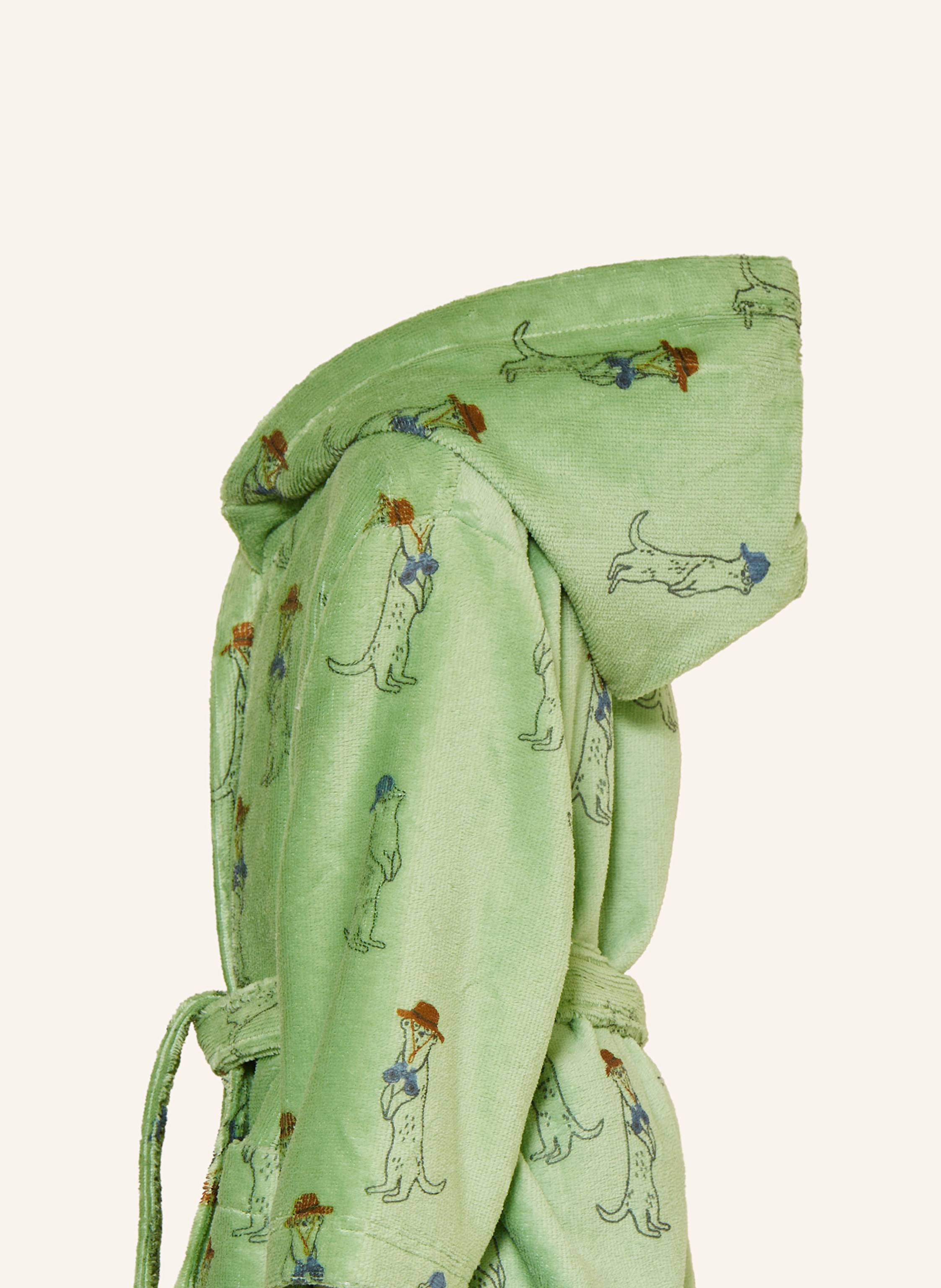 Thumbnail - Sanetta Bademantel Mit Kapuze gruen