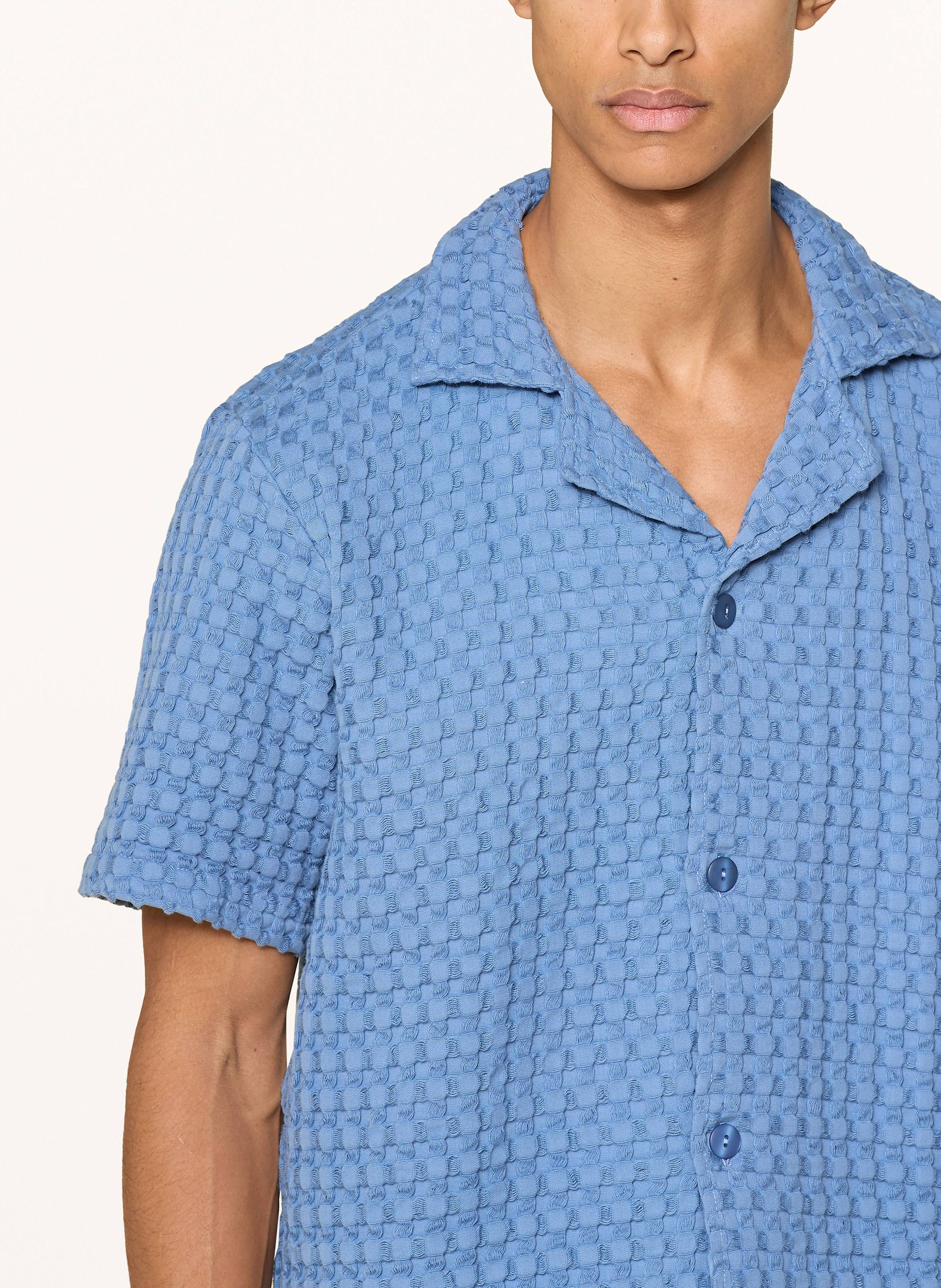 Thumbnail - Oas Resorthemd Nearly Black Comfort Fit blau